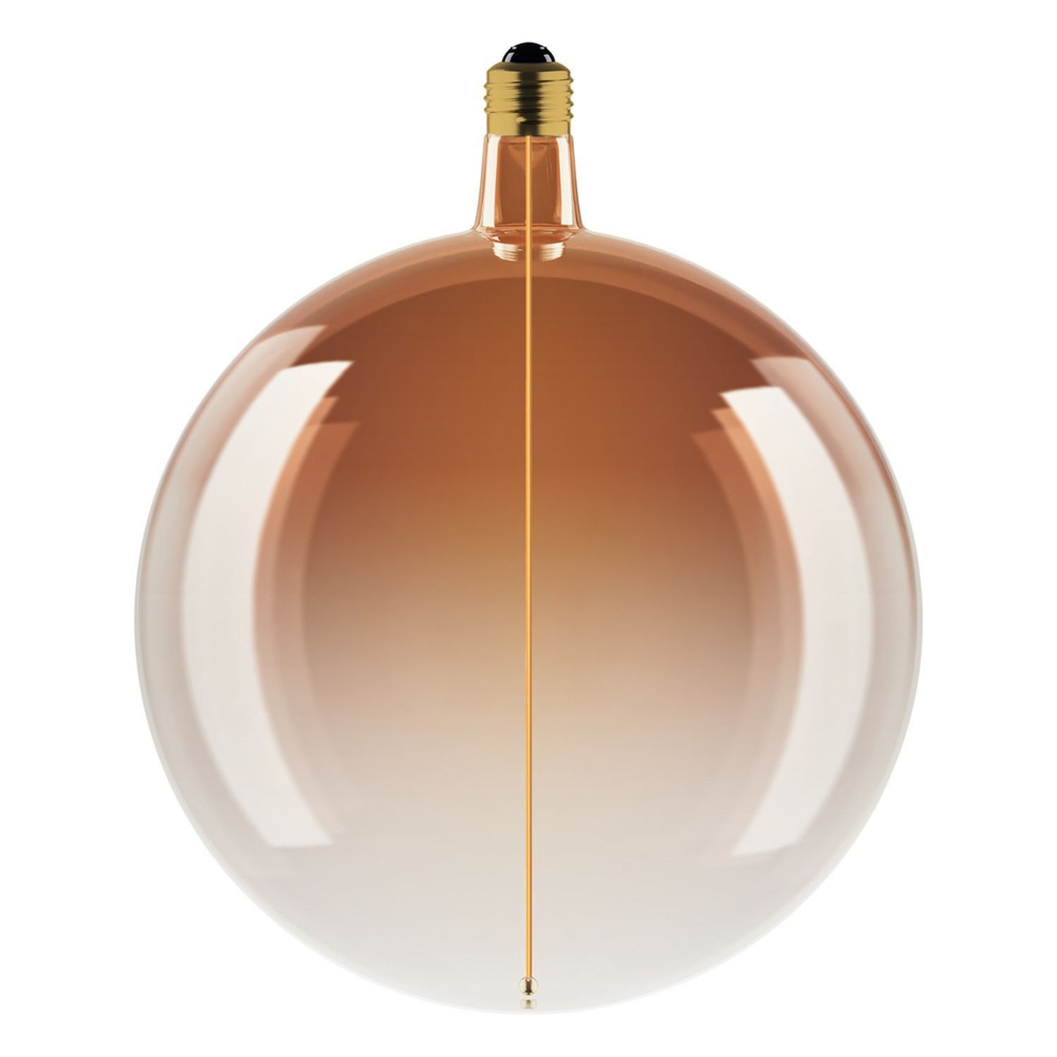 Licht-Erlebnisse LED-Leuchtmittel LAMP, E27, Warmweiß, Deko Birne Glas Braun Ø 20 cm E27 1800 K 200 lm ultra-warmweiß rund