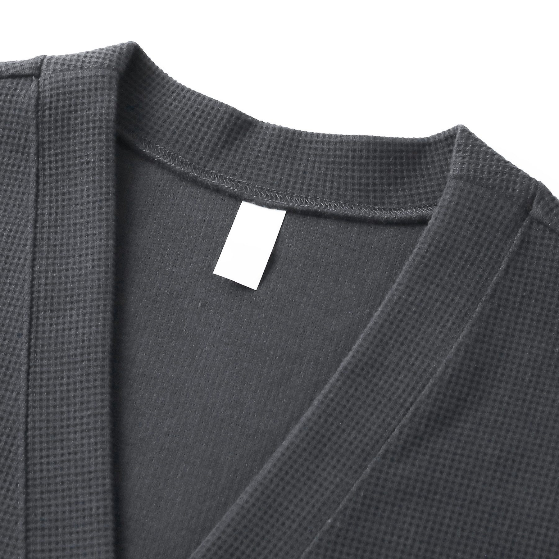 Allthemen Strickweste Herren ärmellose Strickweste mit V-Ausschnitt Waffelmuster, Taschen – Bild 3 von 5