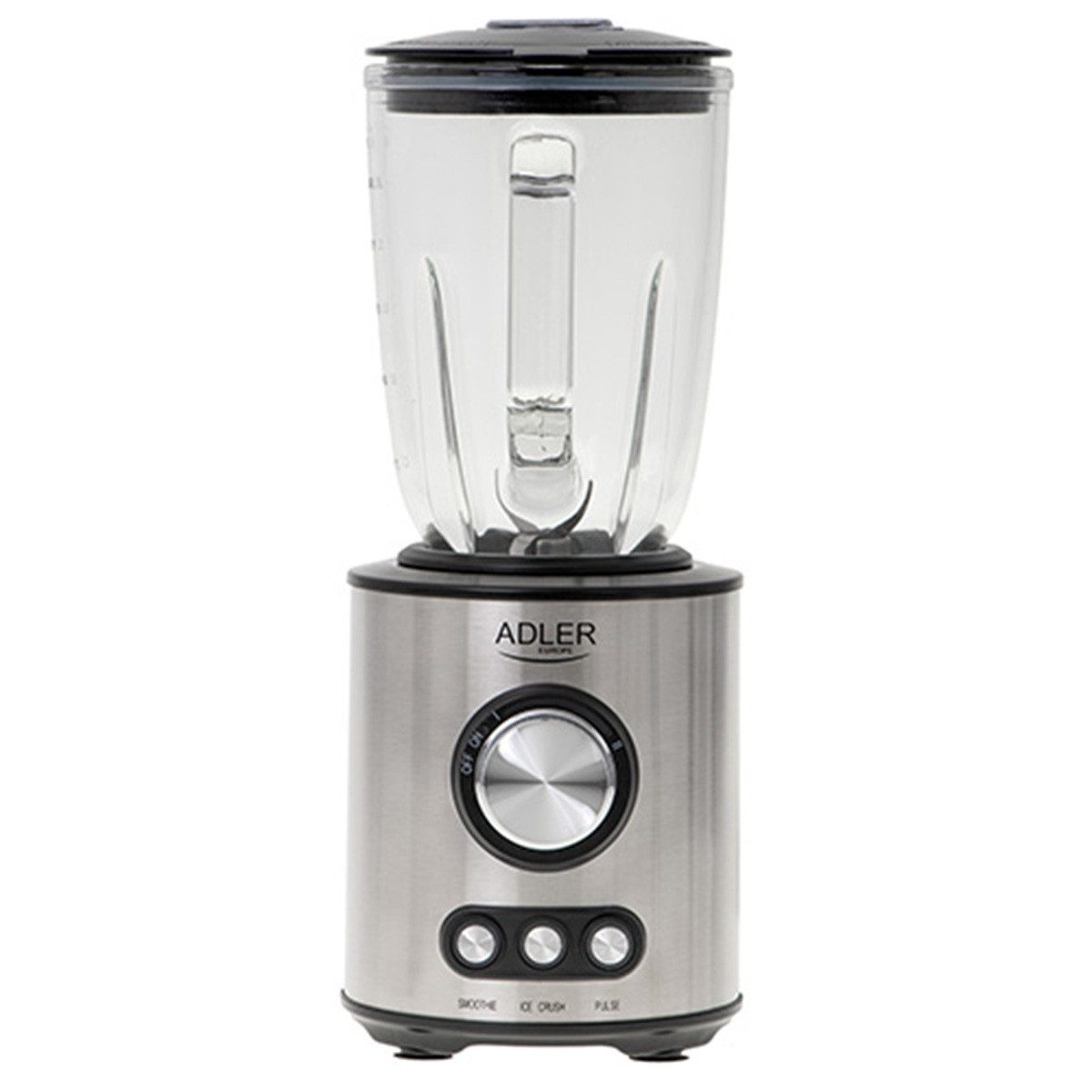 Adler Standmixer AD 4078 Standmixer 1700 W - Smoothie- & Ice-Crush-Mixer, 1,5 L, Silber, 1700 W, Crushed Ice Funktion, Smoothie-Programm, Pulse-Funktion