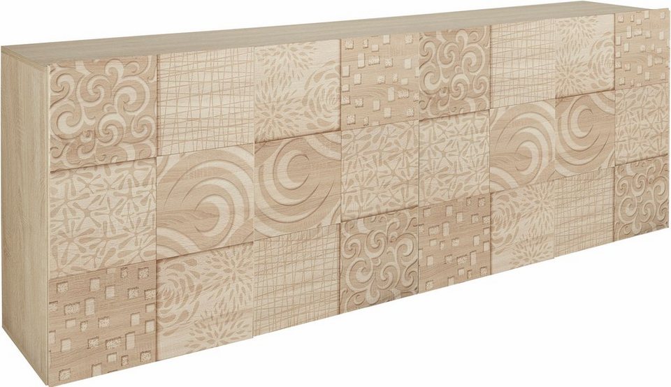 LC Sideboard Miro, Breite 241 cm mit dekorativem Siebdruck, In  verschiedenen Farben