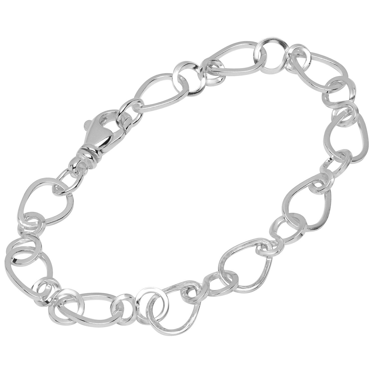 Silberarmband 925 Silber 22cm Designer Kette Damen 12781