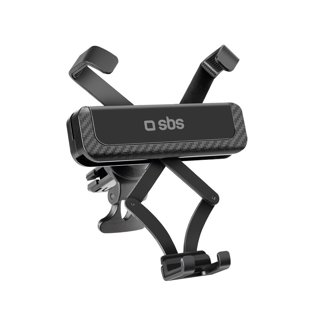 sbs Handy-Halterung Lüftungshalterung Schwerkrafthalterung Autohalterung, (bis 6.5 Zoll, Spar-Set, 1-tlg., 10,5 x 3,5 cm drehbar, Schwerkraft-Automatik, 360° drehbar, Lüftungsgitter)