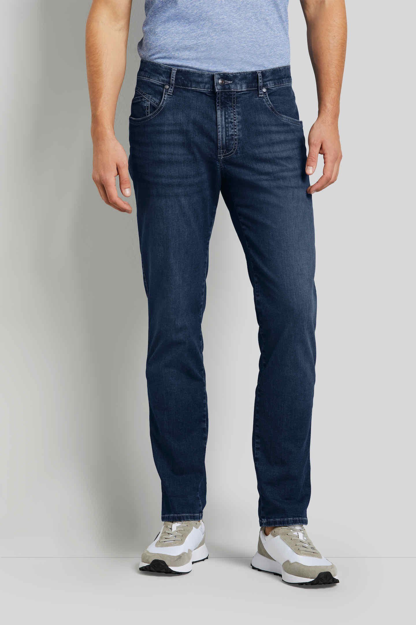 bugatti 5-Pocket-Jeans mit Used-Waschung blaugrau