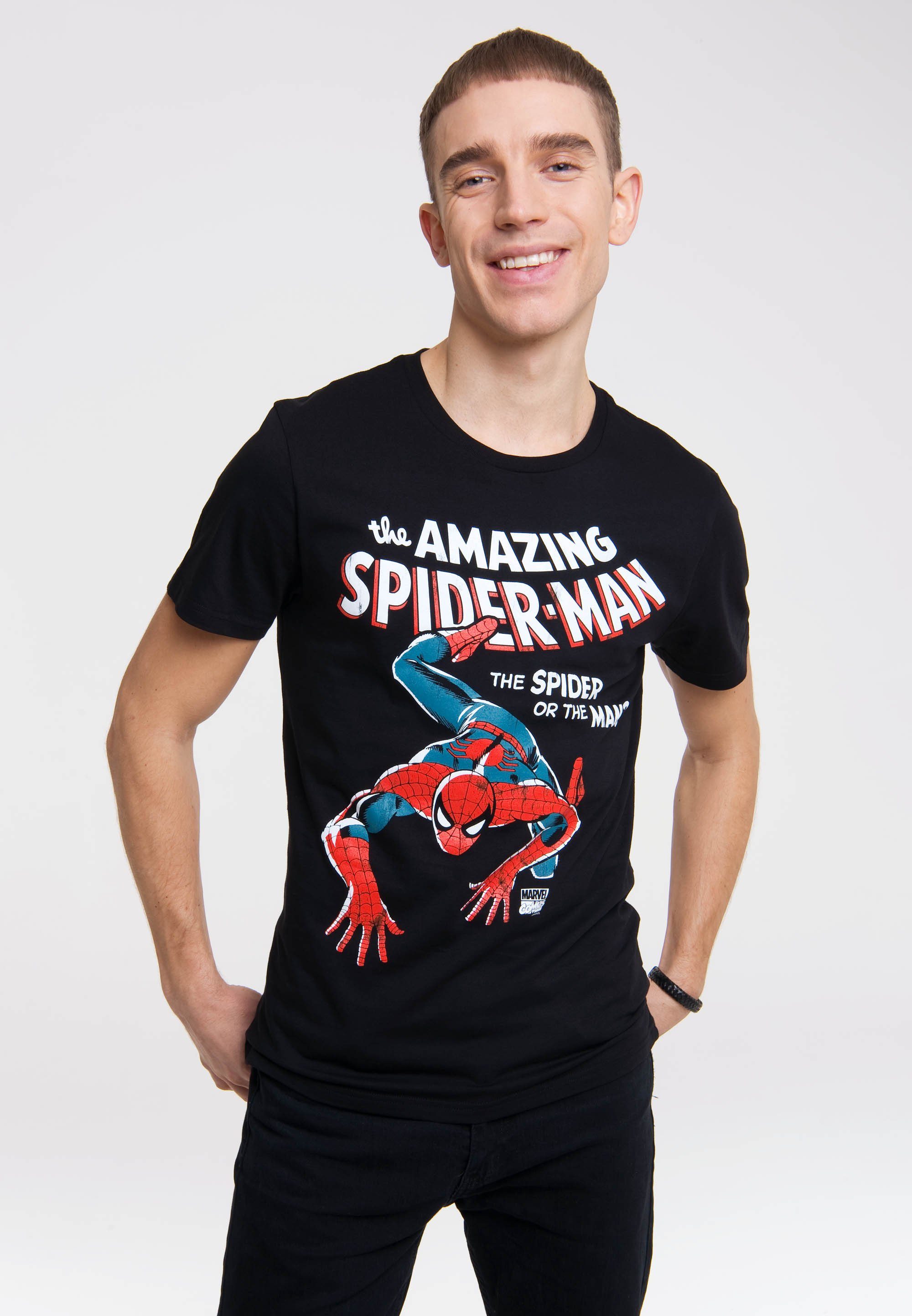 LOGOSHIRT lizenzierten T-Shirt Originaldesign Amazing The mit Spider-Man