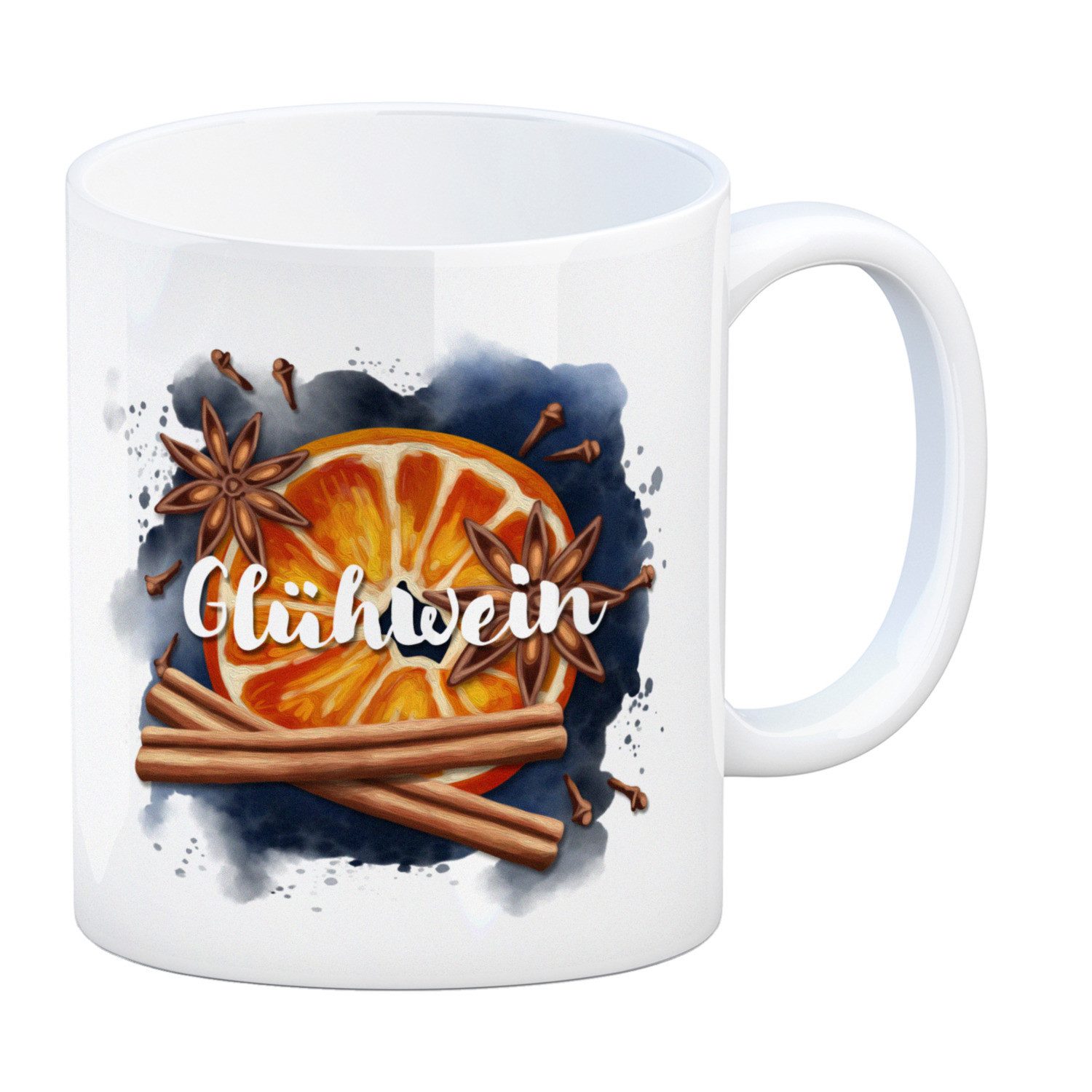 Tasse Glühweintasse mit Glühweinzutaten Kaffeebecher
