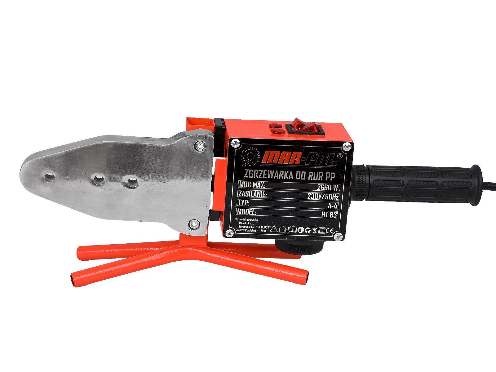 Mar-Pol Elektroschweißgerät MUFFENSCHWEIßGERÄT ROHR SCHWEIßGERÄT Ø16-63mm PE PP PB PVDF ROHR, 1-tlg. – Bild 5 von 5