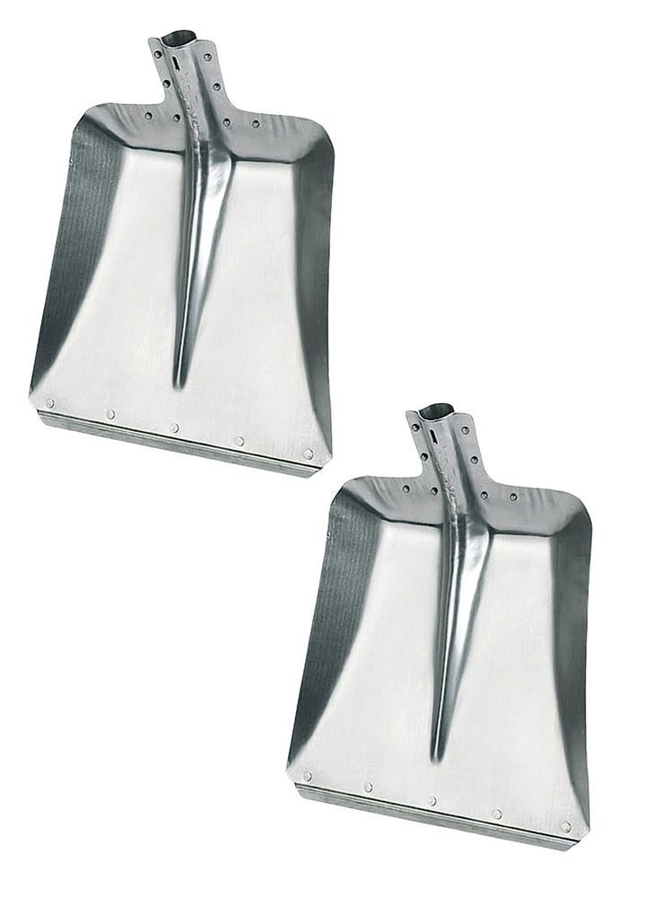 Schaufel 2 Stück Aluminium Schaufel breit Gr. 5 ohne Stiel Stoßkante verzinkt