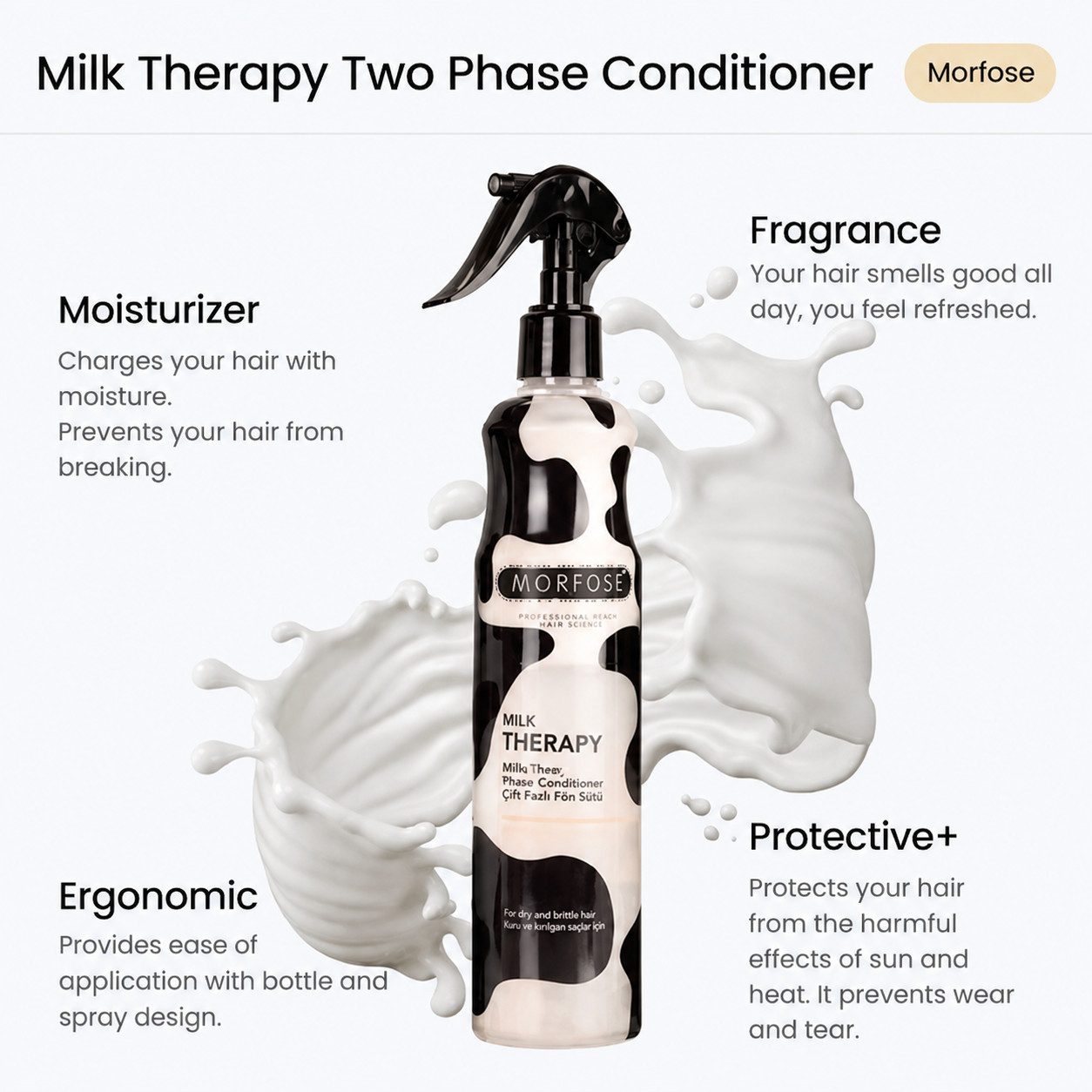 Morfose Haarpflege-Spray Professional 2 Phase Conditioner Spray 400ml - 5 Varianten