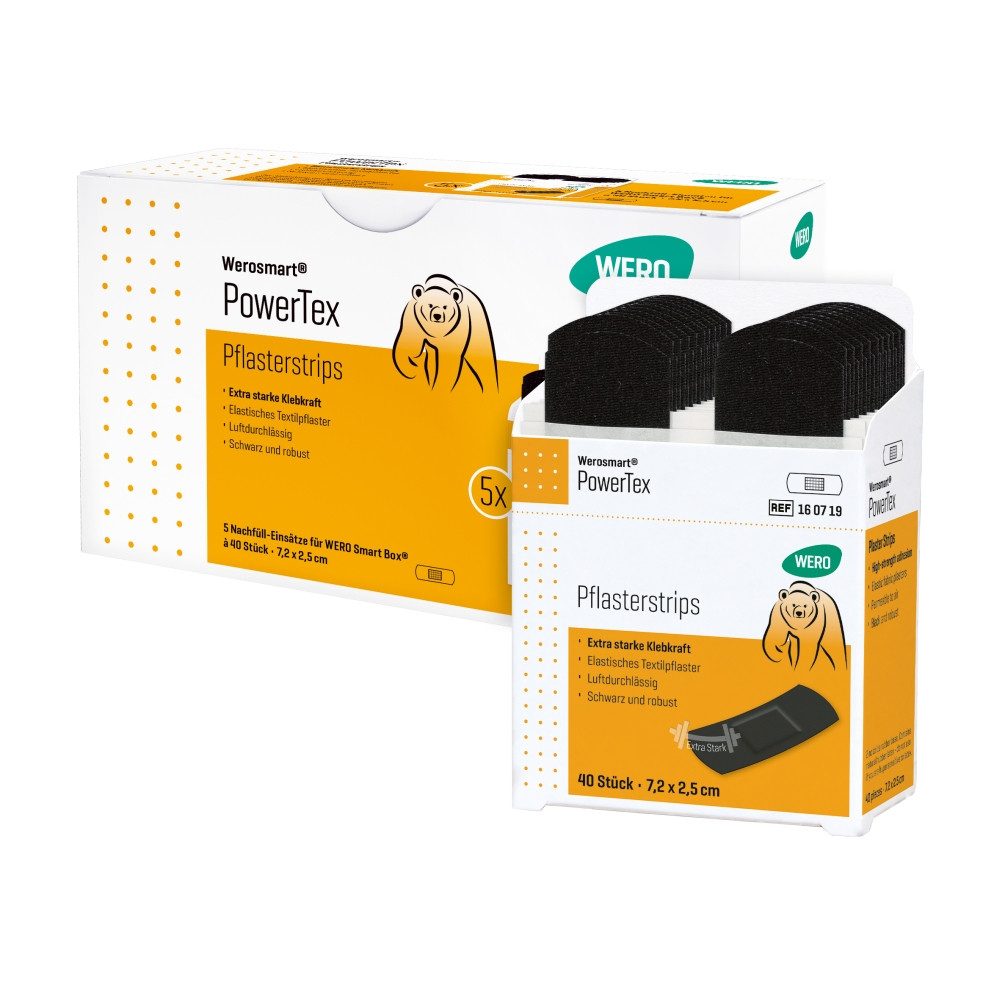 Werosmart® Wundpflaster Werosmart® PowerTex Pflaster (5 Einsätze, 200 St), Pflasterstrips