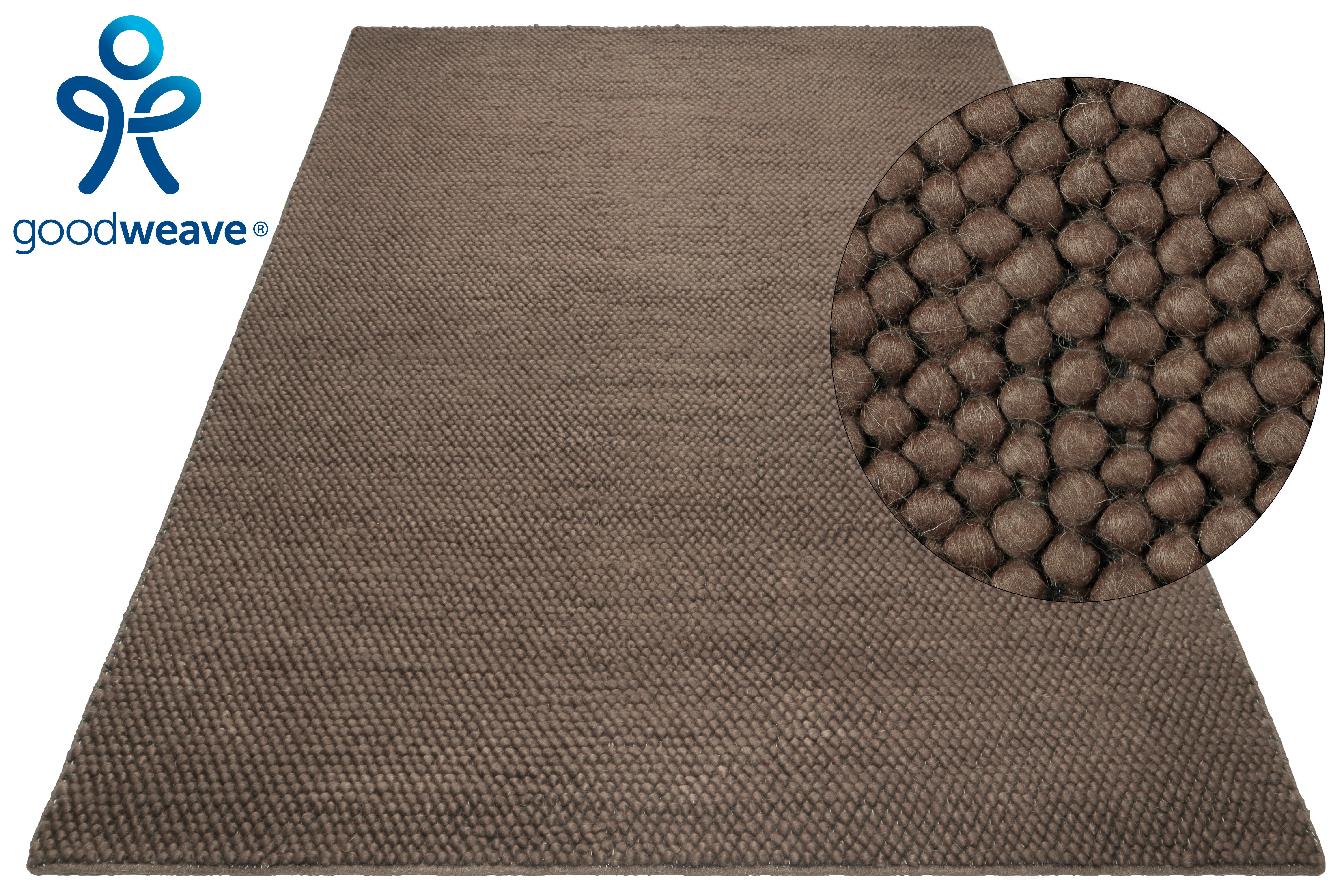 LeGer Home by Lena Gercke Wollteppich Ainhoa, handgewebt, Wolle, rechteckig, Höhe: 12 mm, einfarbig, Wolle, Teppich, Wohnzimmer, Schlafzimmer, Esszimmer