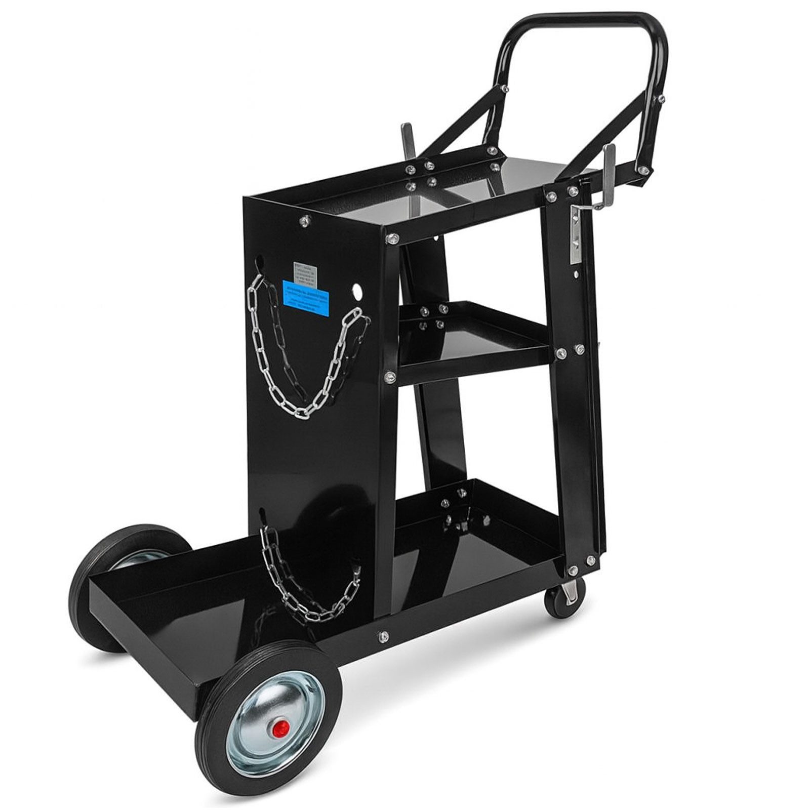 TRUTZHOLM Werkzeugtrolley mobiler Schweißwagen 80 kg Schweißgerätewagen Gasflaschenwagen (Artikel, 1 St), drei Ablageflächen