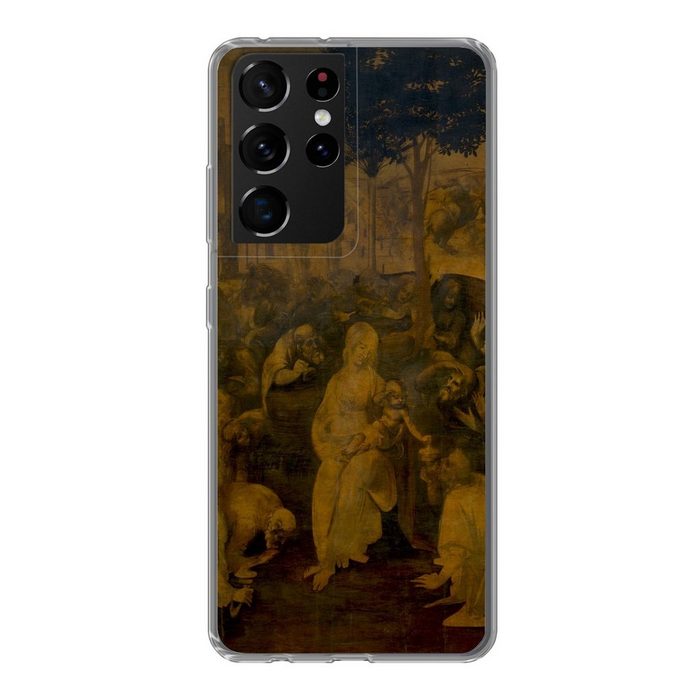 MuchoWow Handyhülle Anbetung der Könige - Leonardo da Vinci Phone Case Handyhülle Samsung Galaxy S21 Ultra Silikon Schutzhülle