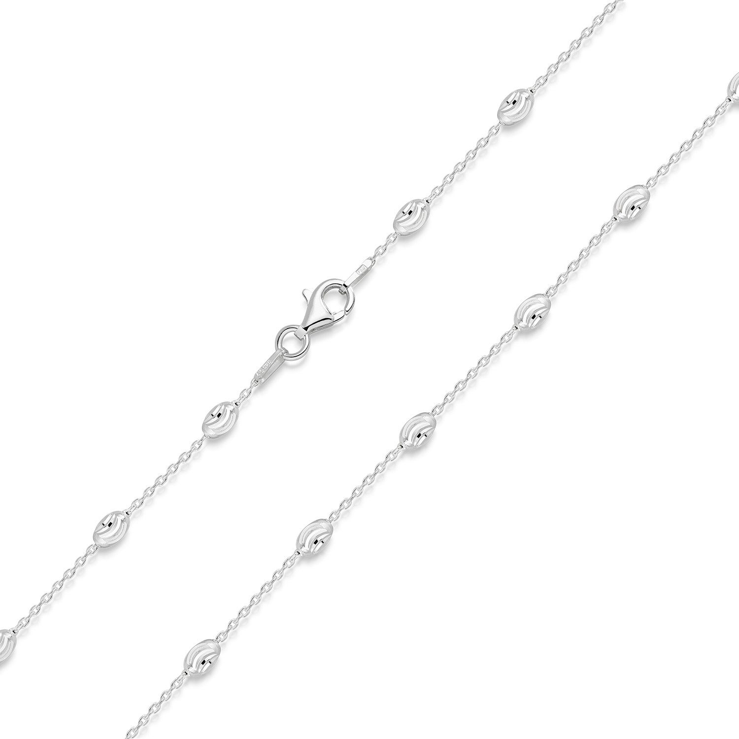 Materia Collierkettchen Damen Silber Ankerkette Kugelkette günstig online kaufen