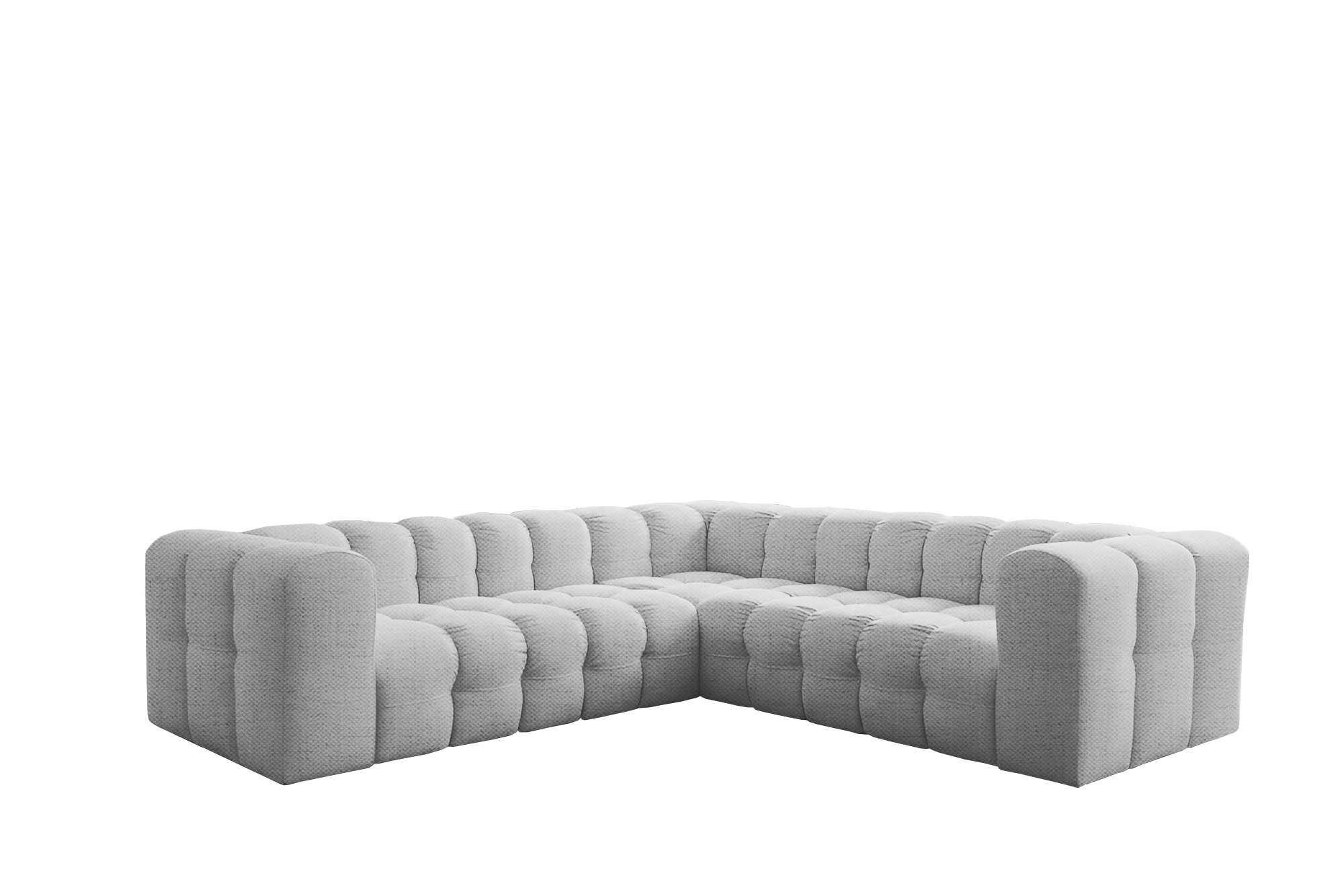 yourhouse24 Ecksofa Symmetrisches BLOOM 270x270 cm, Design Lounge-Sofa, Bubble-Optik, Made in Europe