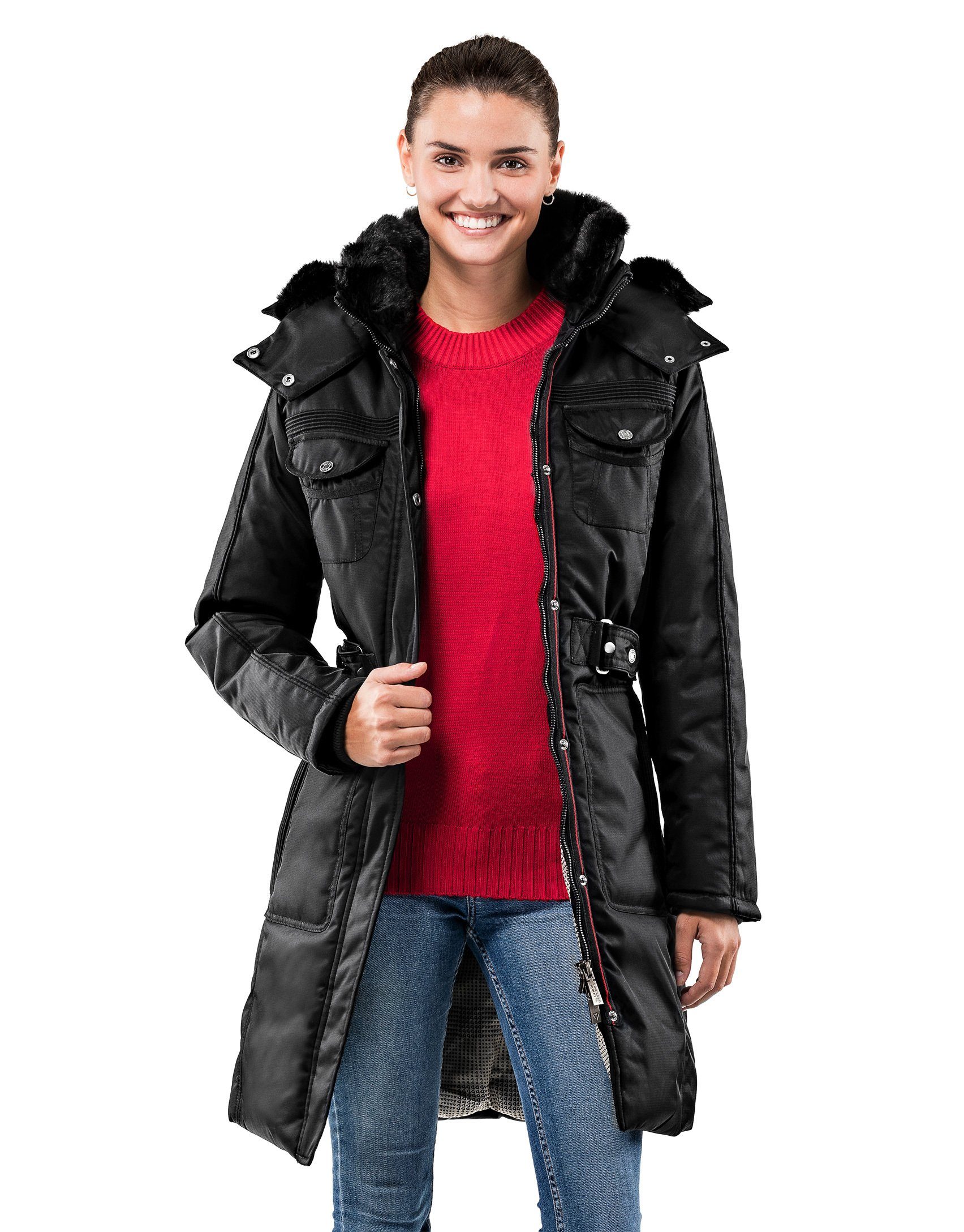 Vincenzo Boretti Winterjacke Stehkragen mit abnehmbarer günstig online kaufen