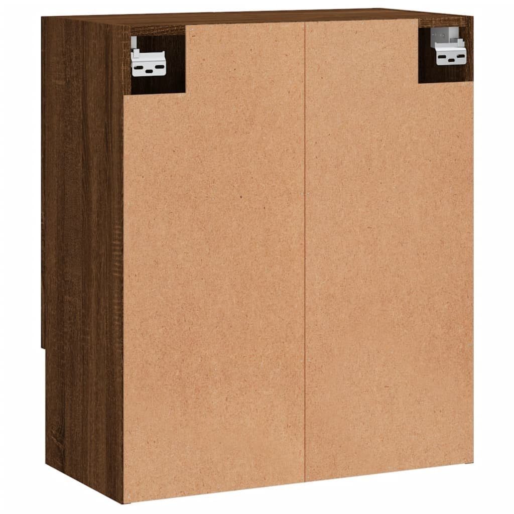 Braun (1-St) Braune Fächerschrank Holzwerkstoff vidaXL Eichen-Optik Wandschrank 60x31x70 cm Eiche