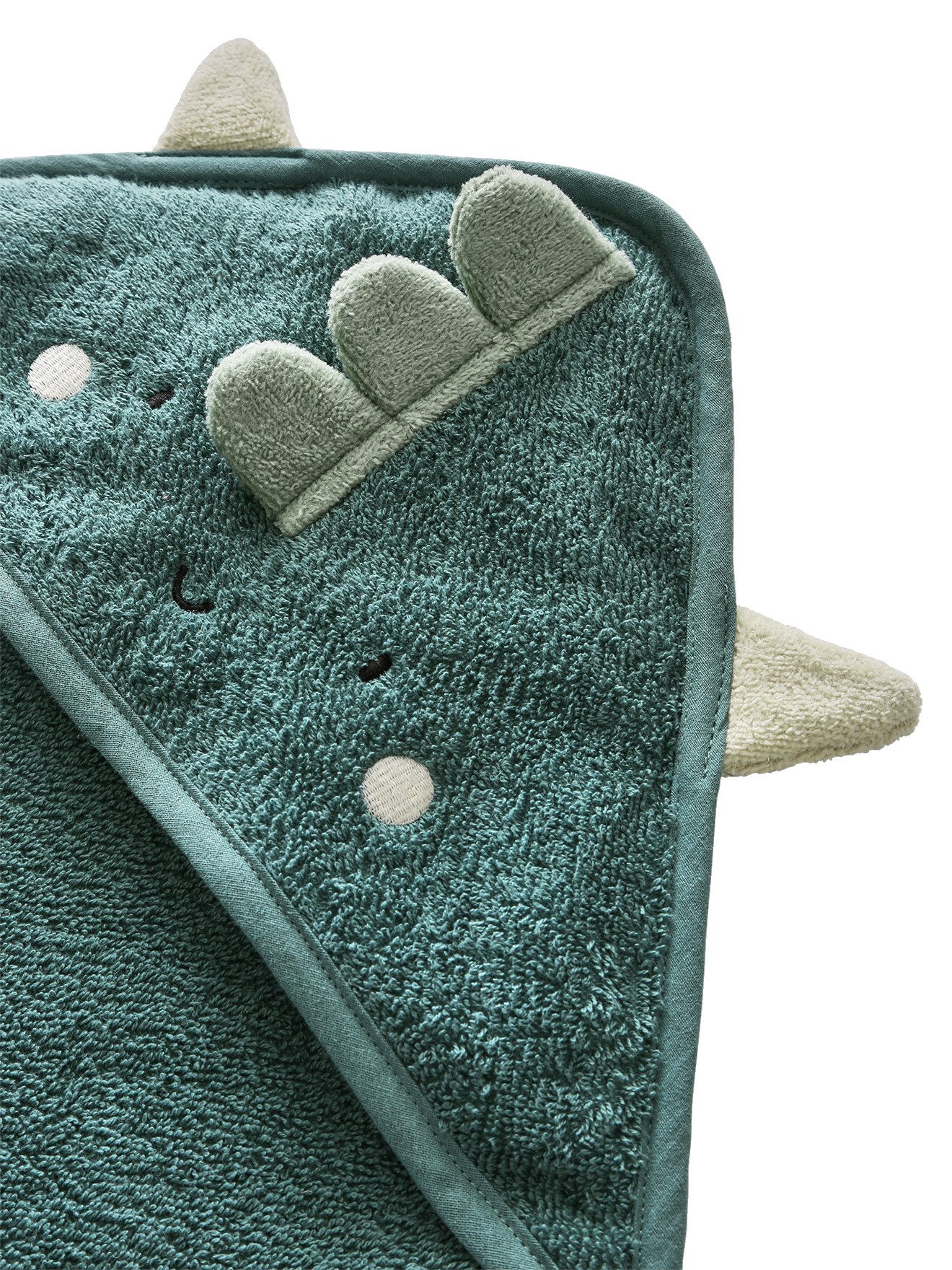 vertbaudet Kapuzenhandtuch Baby Kapuzenbadetuch & Waschhandschuh DRACHE