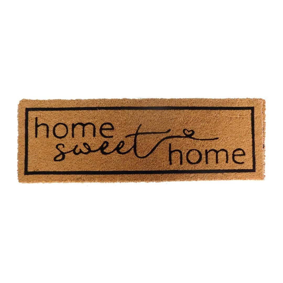 Wiladu Fußmatte Fußmatte Home Sweet Home 75 cm x 25 cm Kokosfasern