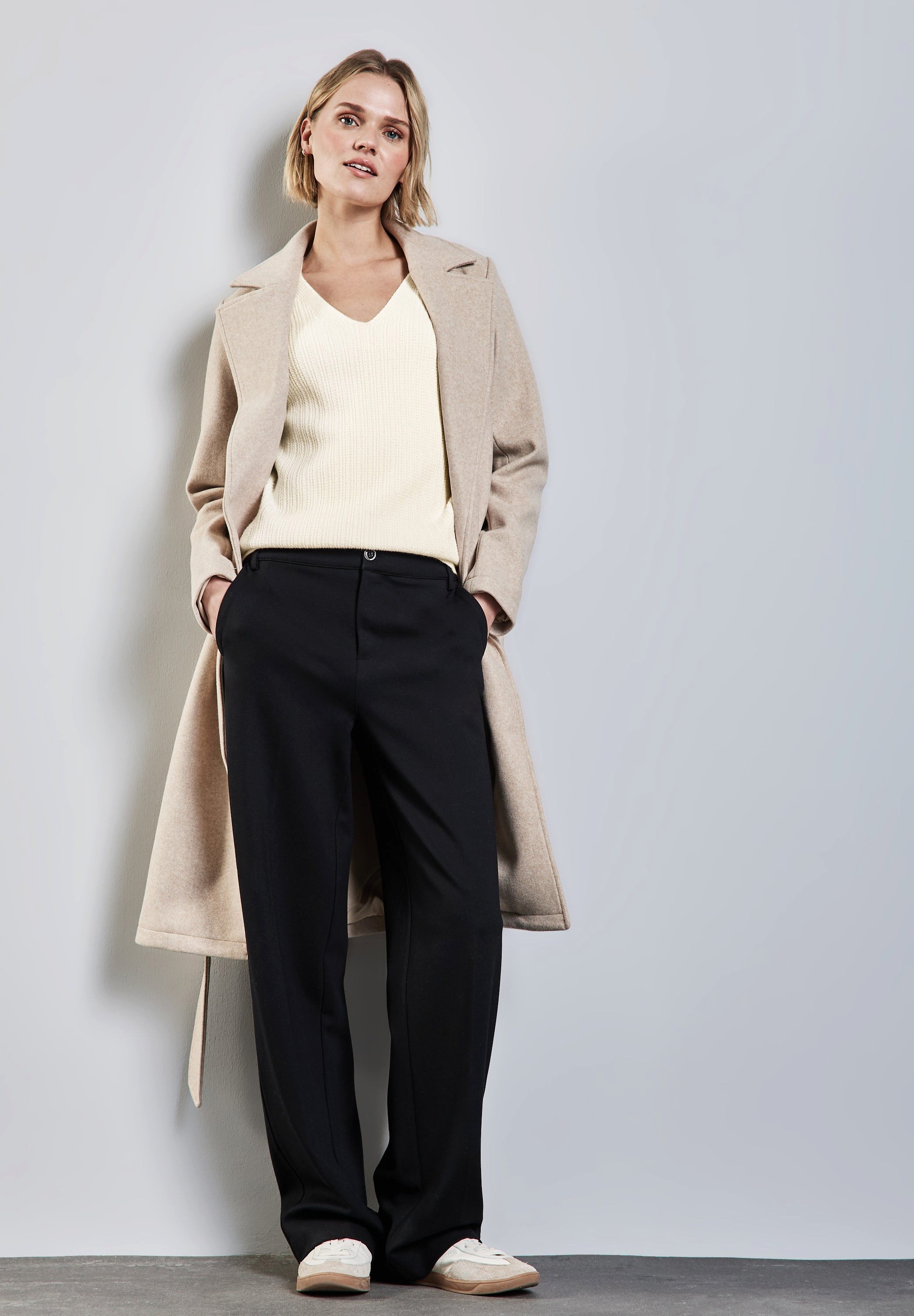 STREET ONE V-Ausschnitt-Pullover Kuscheliger V-Neck Pullover (1-tlg) günstig online kaufen