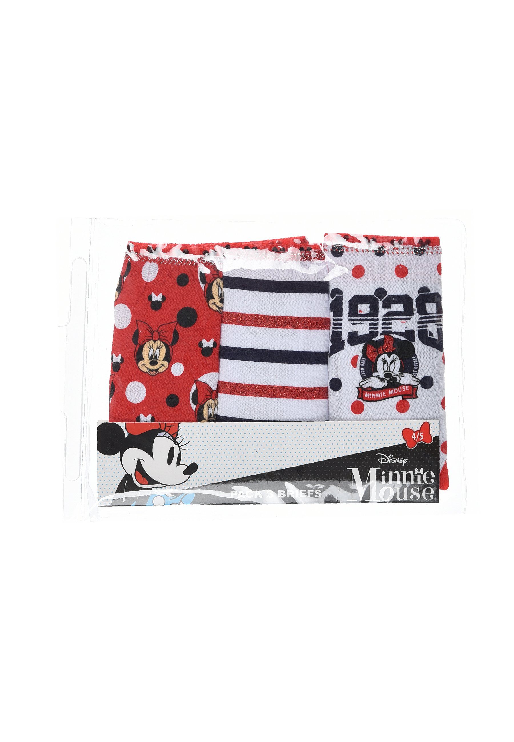 Mouse Mini (3-St) Minnie Slip Maus Kinder Pack Unterhosen Disney Schlüpfer 3er Mädchen