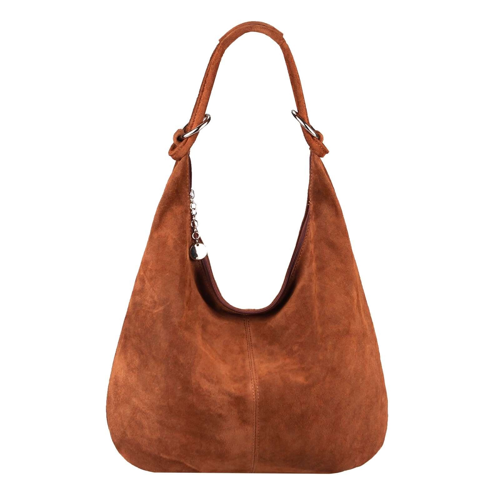 ITALYSHOP24 Schultertasche Made in Italy Damen Leder Tasche Shopper Umhänge günstig online kaufen