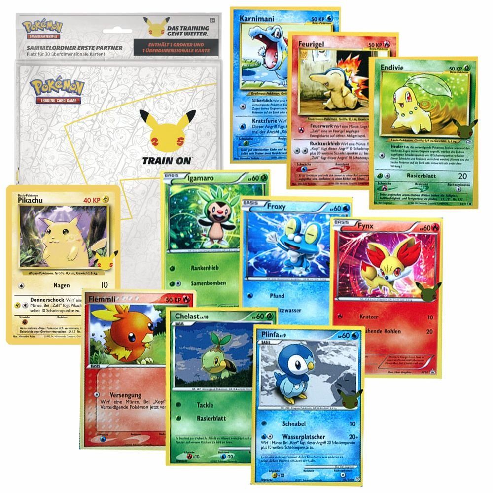 POKÉMON Sammelkarte Sammelalbum mit 10 Oversized Karten Celebrations
