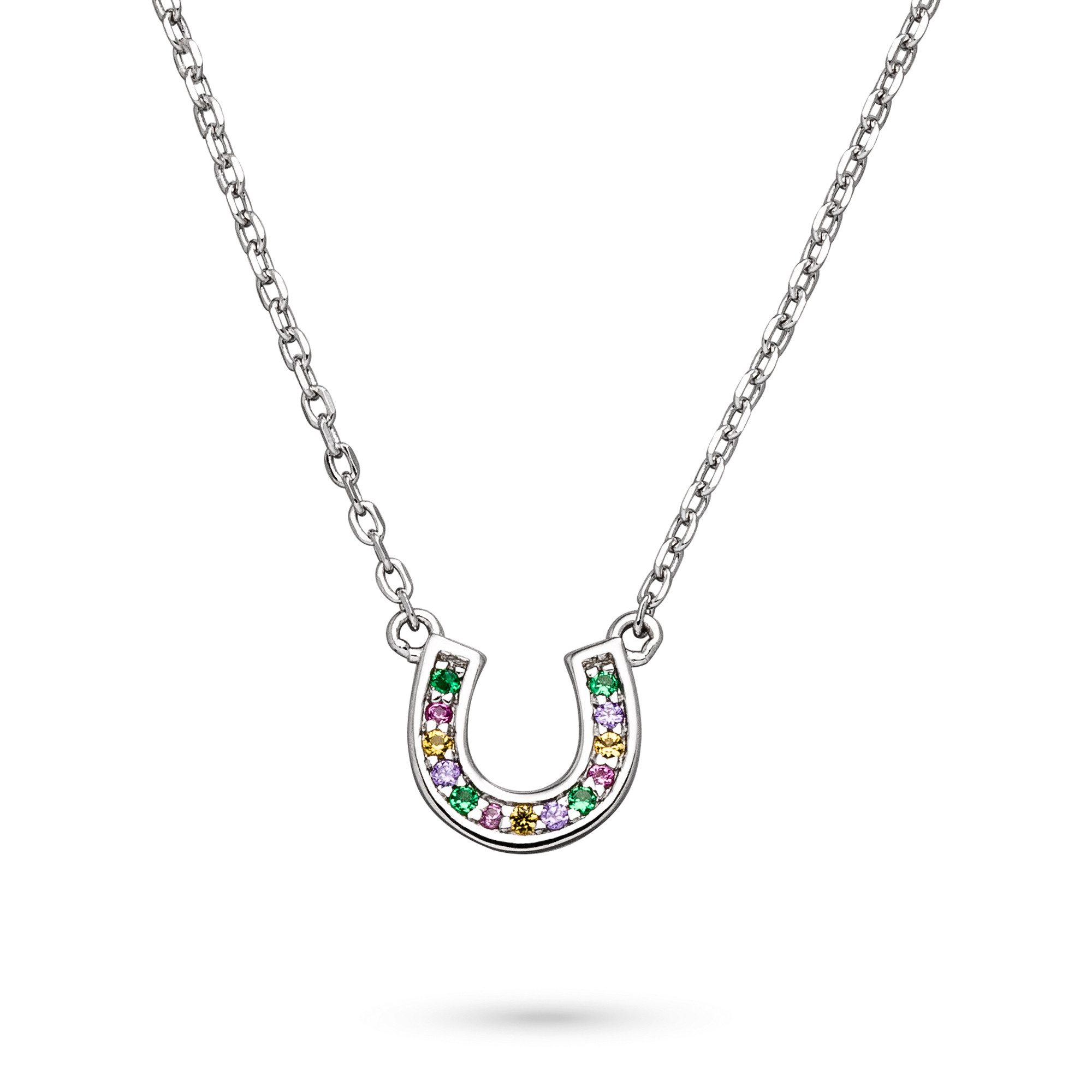 s.Oliver Kette mit Anhänger Lucky, Hufeisen-Design, mit Zirkonia (synth)