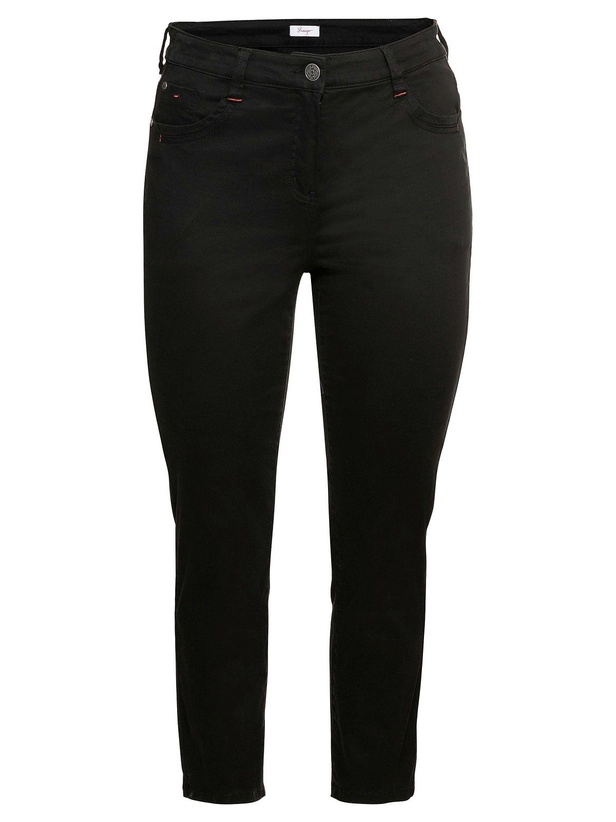 Größen schwarz Sheego in Große Stretch-Hose Schmale«, 5-Pocket-Form »Die