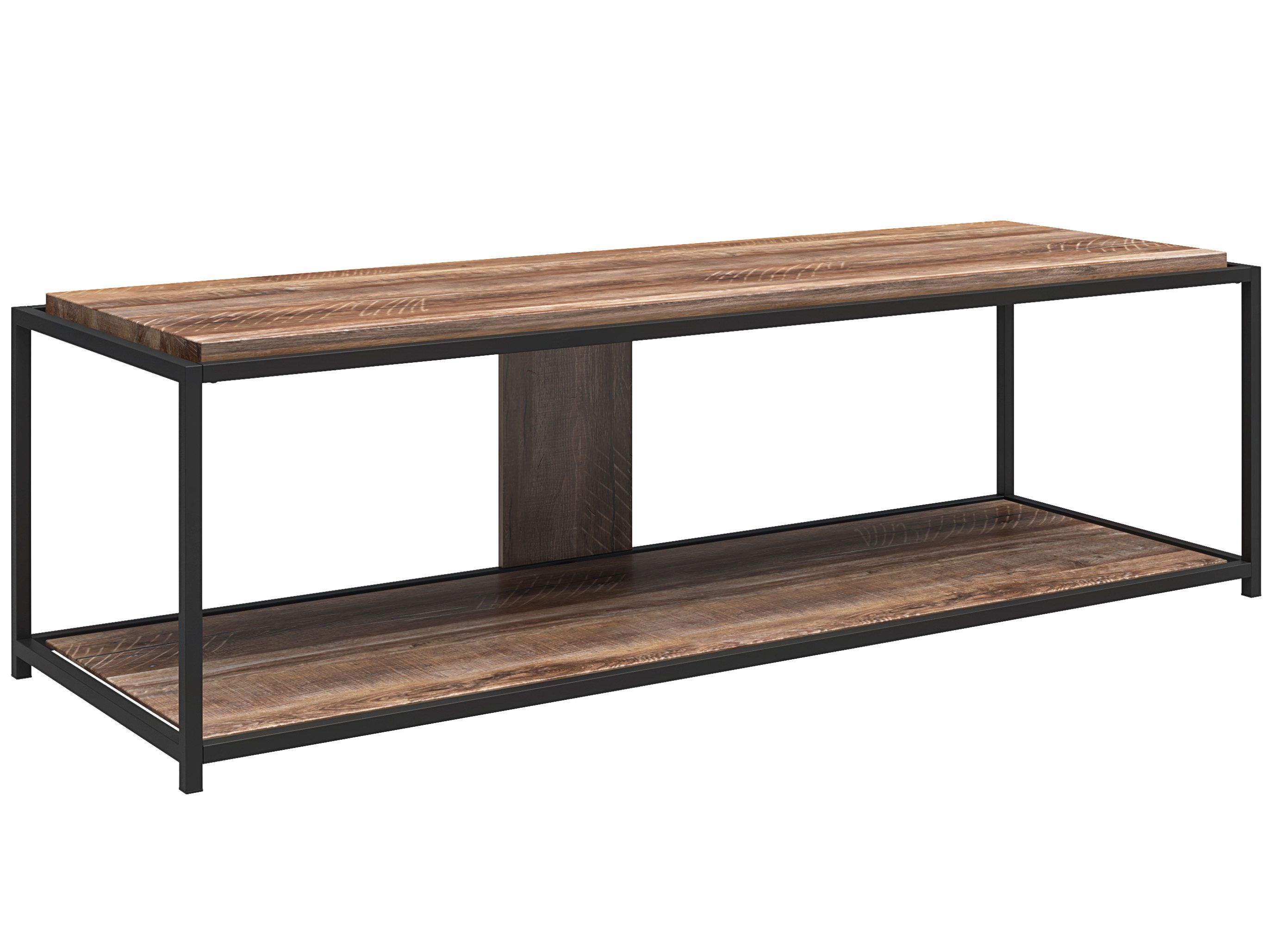 loft24 Lowboard Quinn, Fernsehtisch, TV-Lowboard, Holzoptik, Metallgestell, 152 cm