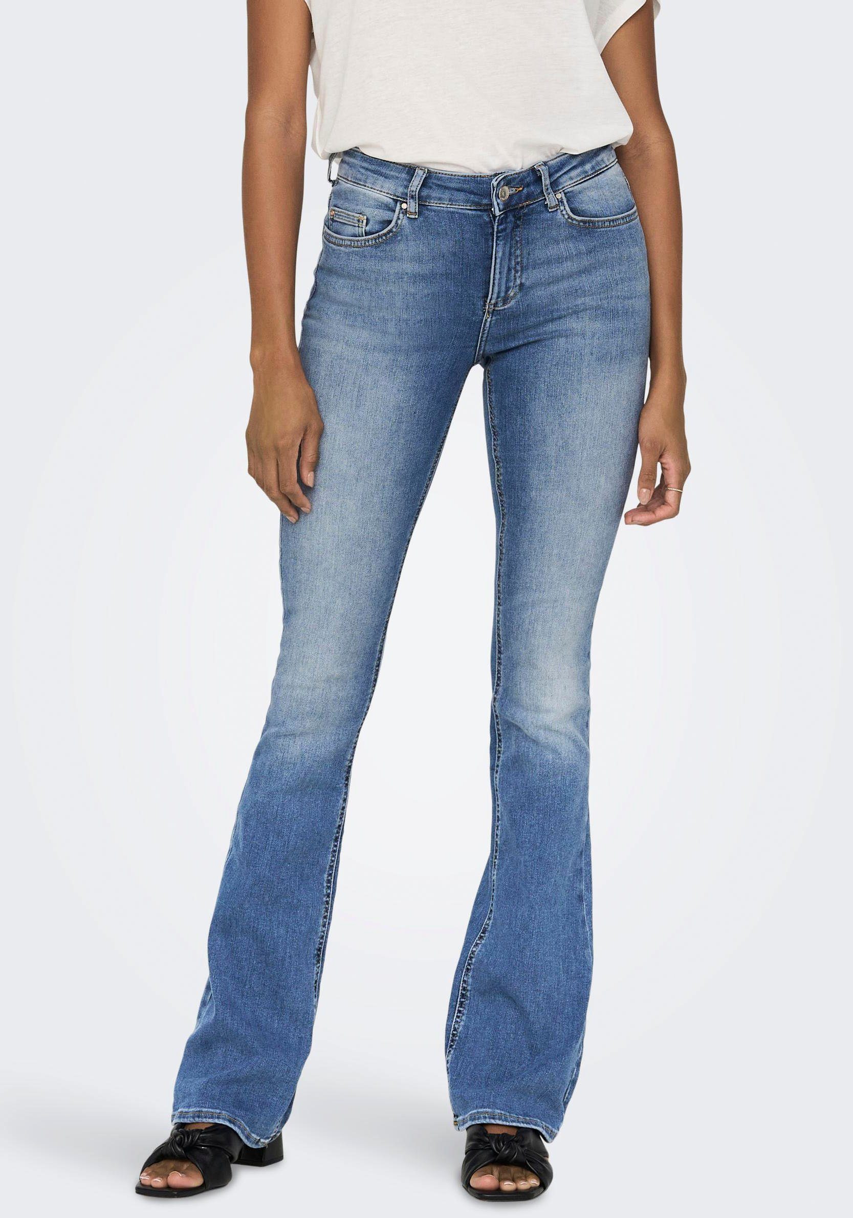 ONLY Bootcut-Jeans ONLBLUSH LIFE MID FLARED DNM TAI467 NOOS