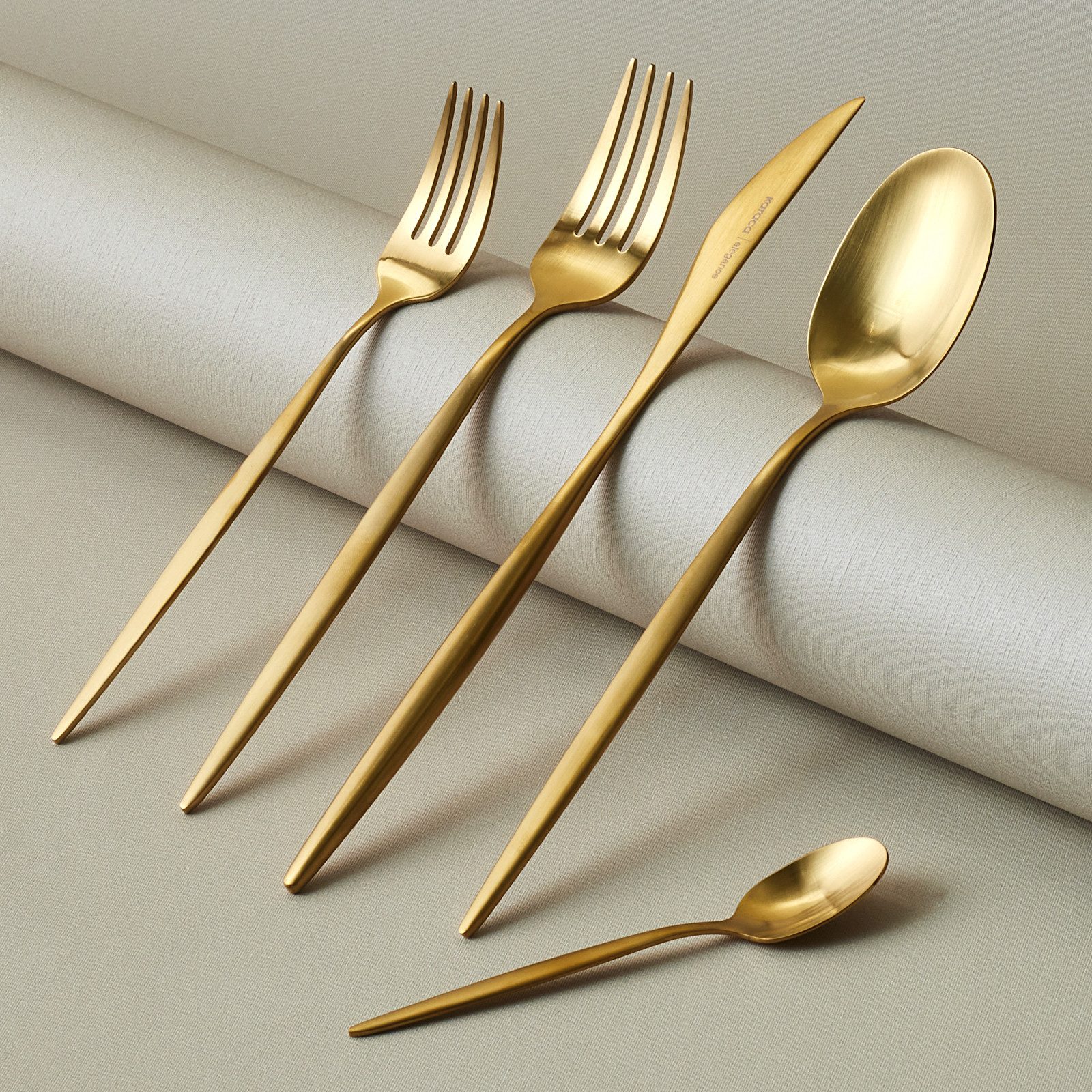 Karaca Besteck-Set Karaca Lızbon Matte Gold 6-Personen 30-teiliges Besteckset, 6 Personen