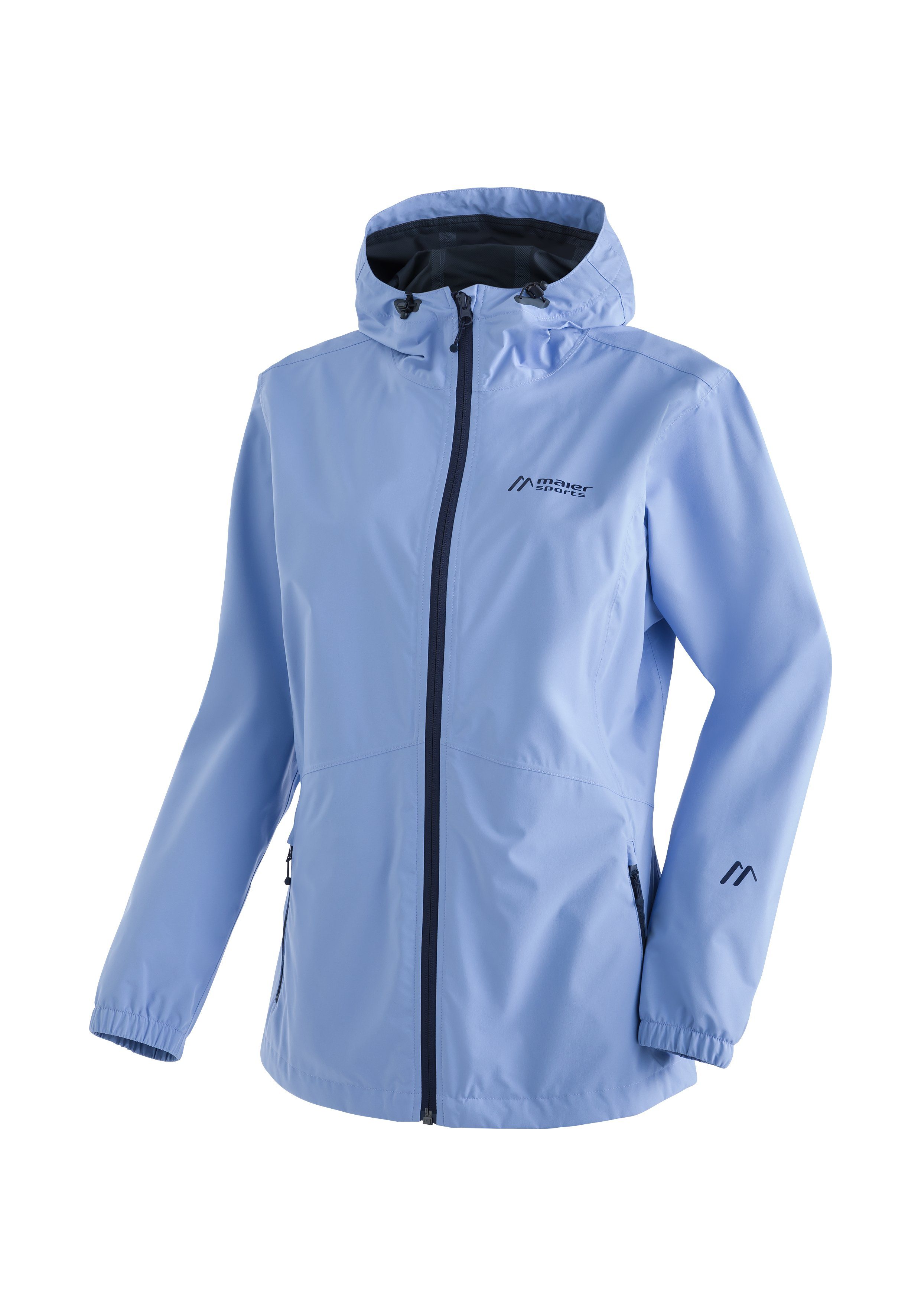 Maier Sports Funktionsjacke Tind Minimalistische Wanderungen aquablau W 2,5-Lagen-Jacke Touren und für Eco