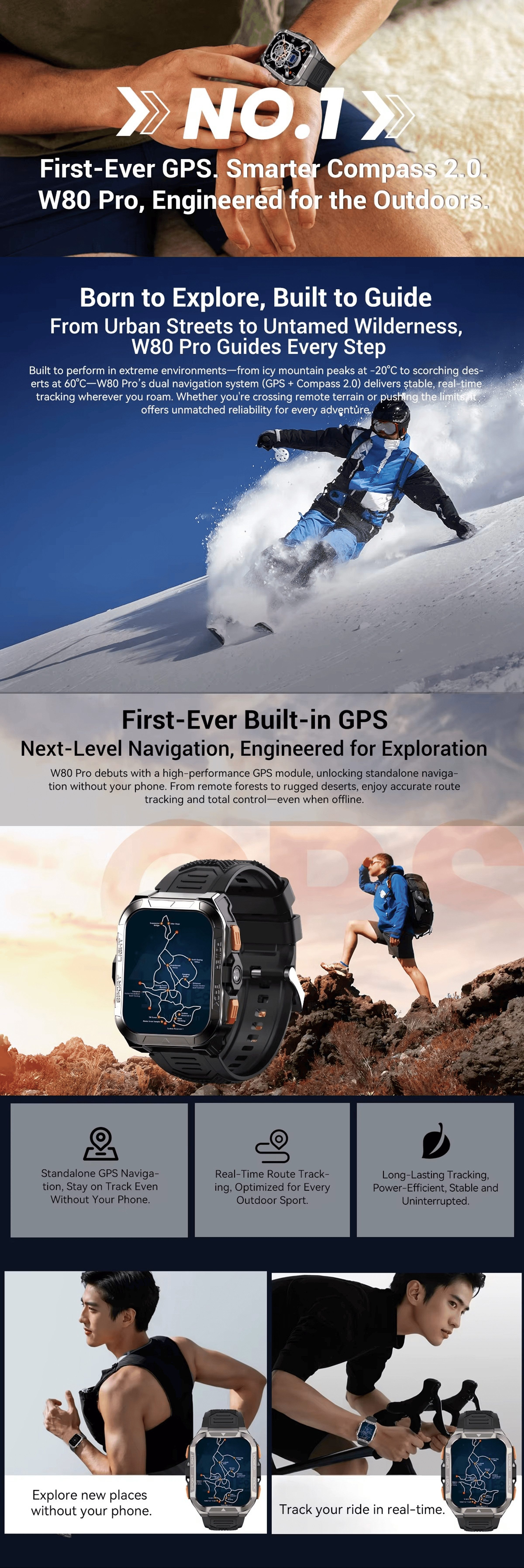 Nagham Ghazal Aswad Smartwatch GPS Wasserdicht Outdoor Uhr Herren Damen 2025 Smartwatch, 1,91" Display GPS integriert Wasserdicht 900 mAh Akku