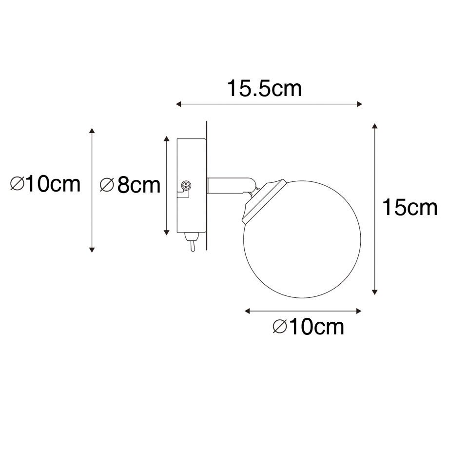 Qazqa Wandleuchte Athens-opal, ohne Leuchtmittel, G9, Gold, Modern, Stahl, 1-flammig