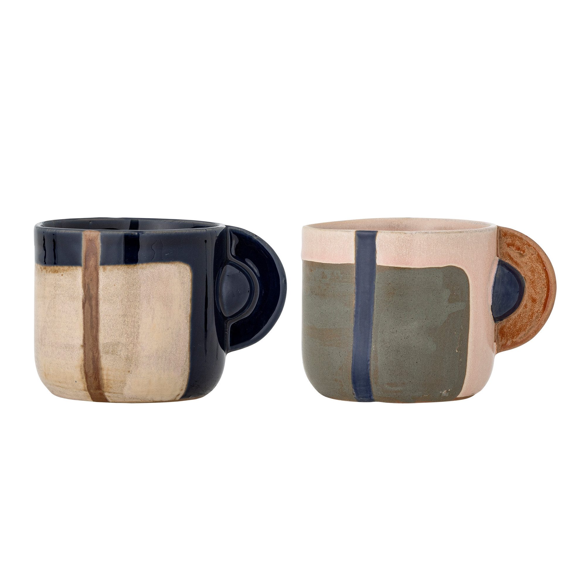 Bloomingville Tasse Tasse BOLIVIA bunt 2er Set, 100% Steinzeug