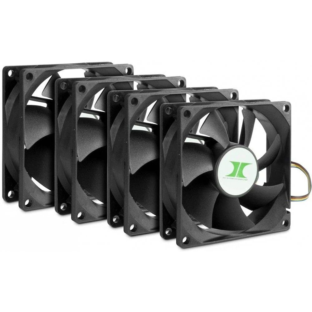 Inter-Tech Gehäuselüfter IPC Fan Set - Gehäuselüfter - schwarz
