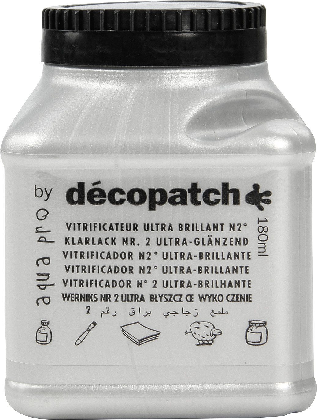décopatch Klarlack Aquapro-Klarlack Ultra Brilliant, 180 ml