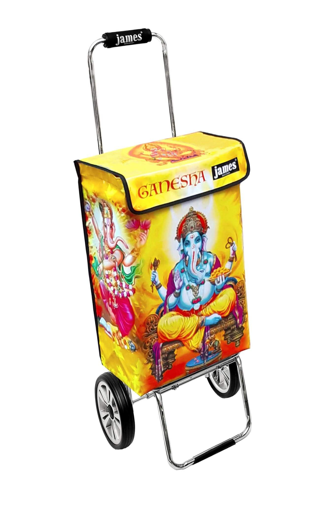 james Einkaufstrolley GANESHA - stabiler Einkaufswagen mit individuellem Design, Handmade in Austria - Einkaufsbegleiter mit viel Stauraum - trägt 40kg