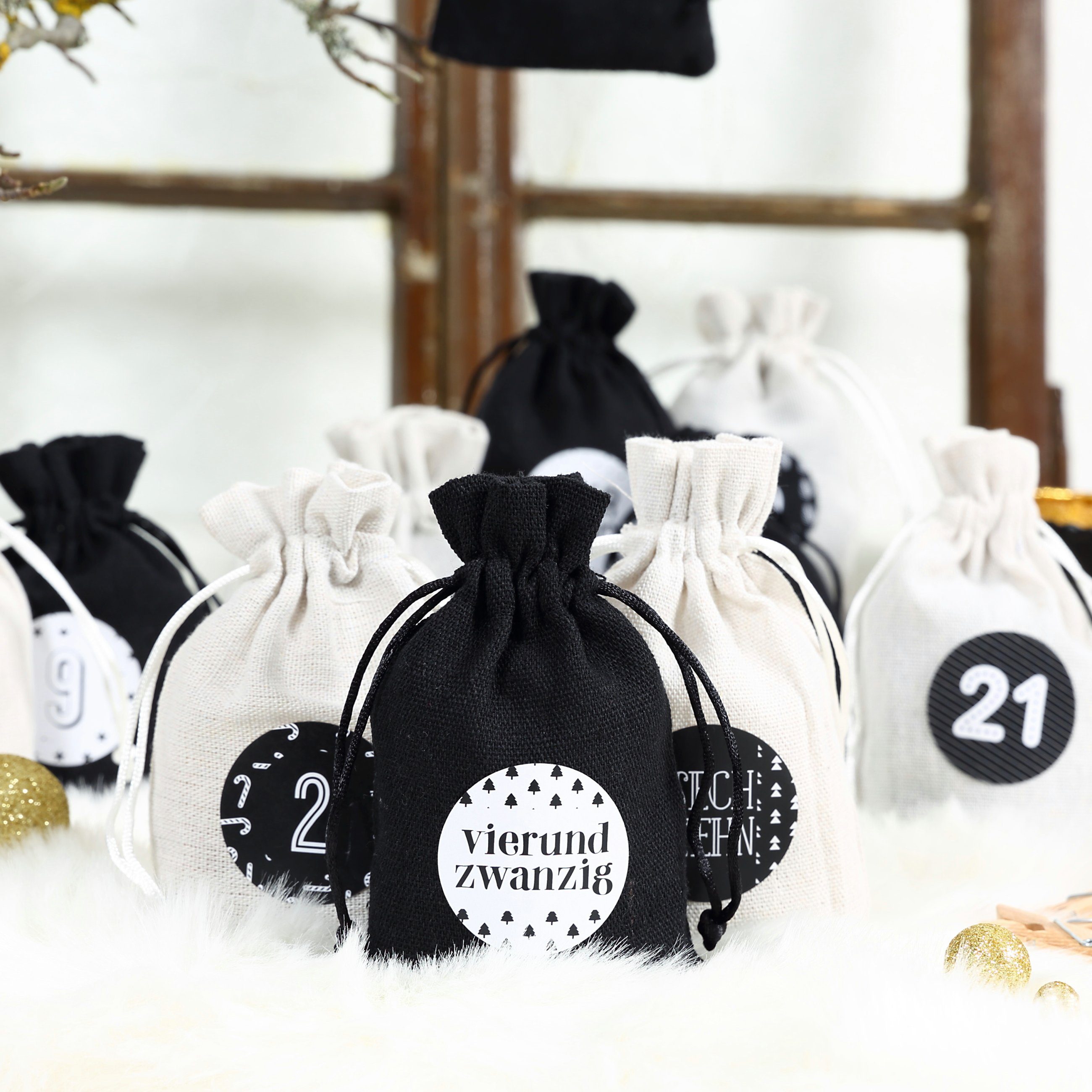 PAPIERDRACHEN Adventskalender Adventskalender Stoffsäckchen