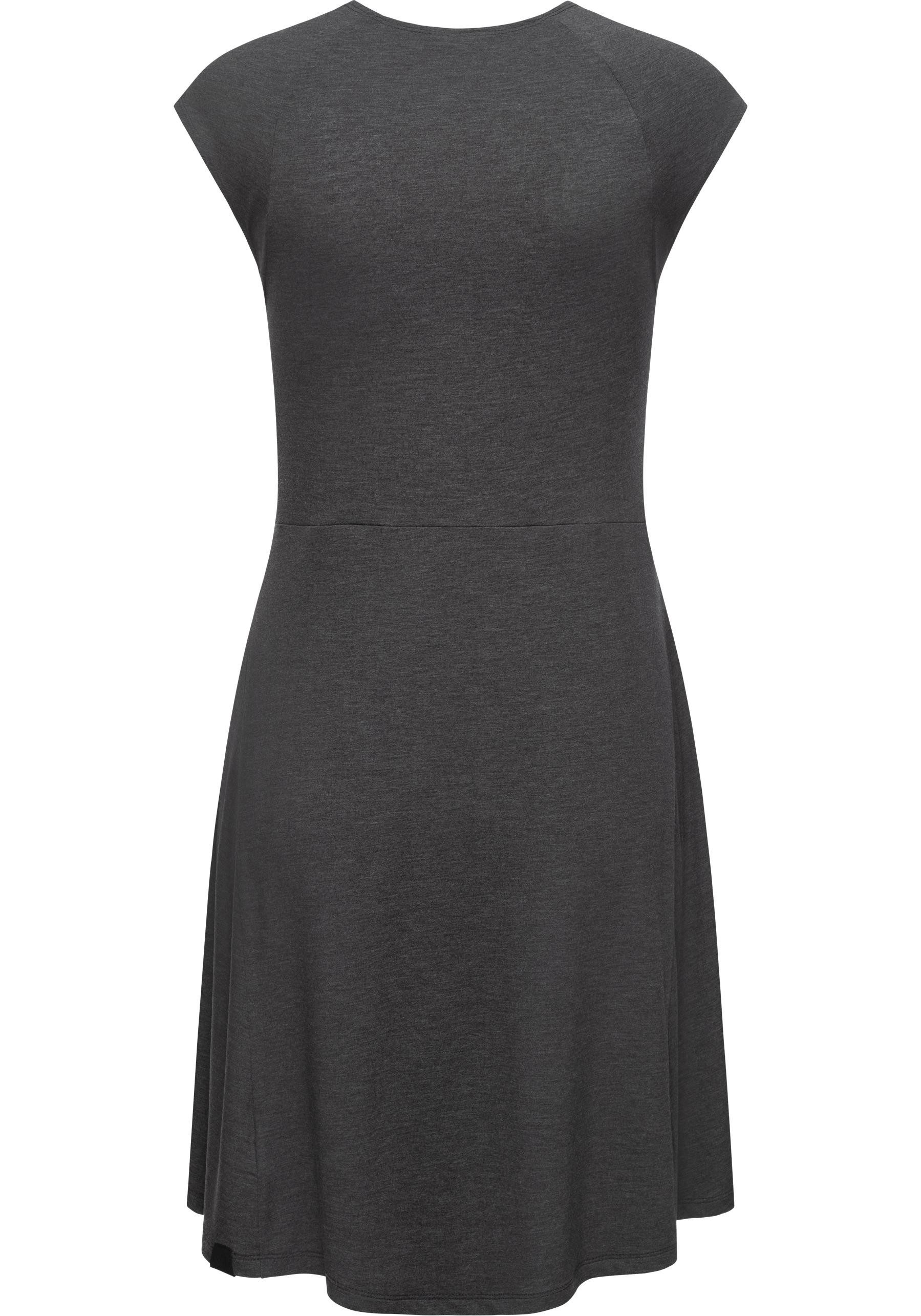Ragwear Jerseykleid Comfrey Solid stylisches Sommerkleid mit tiefem V-Ausschnitt