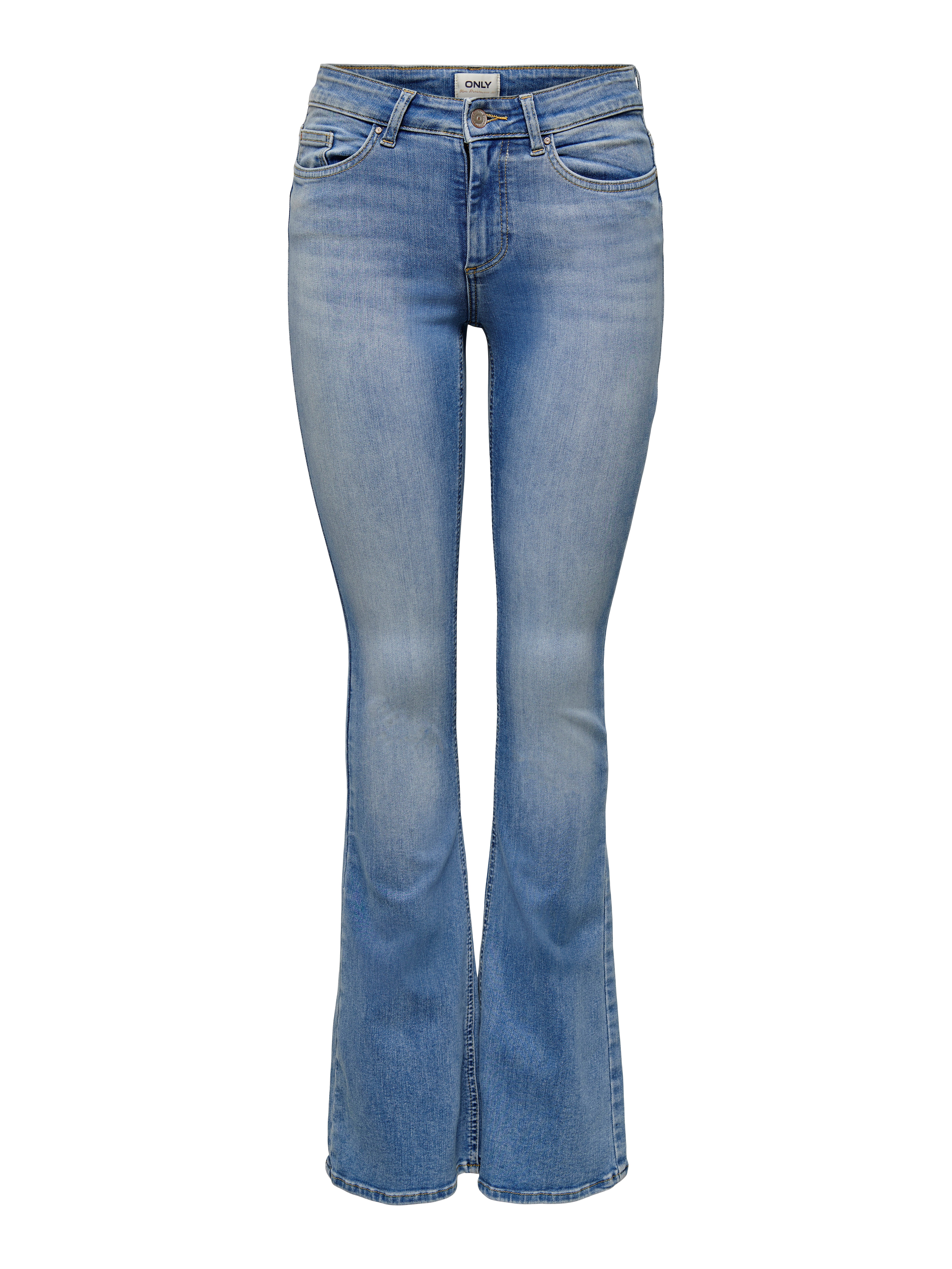 ONLY Bootcut-Jeans ONLBLUSH – Bootcut-Jeans mit niedriger Leibhöhe und Stretch Baumwollmischung, bootcut fit