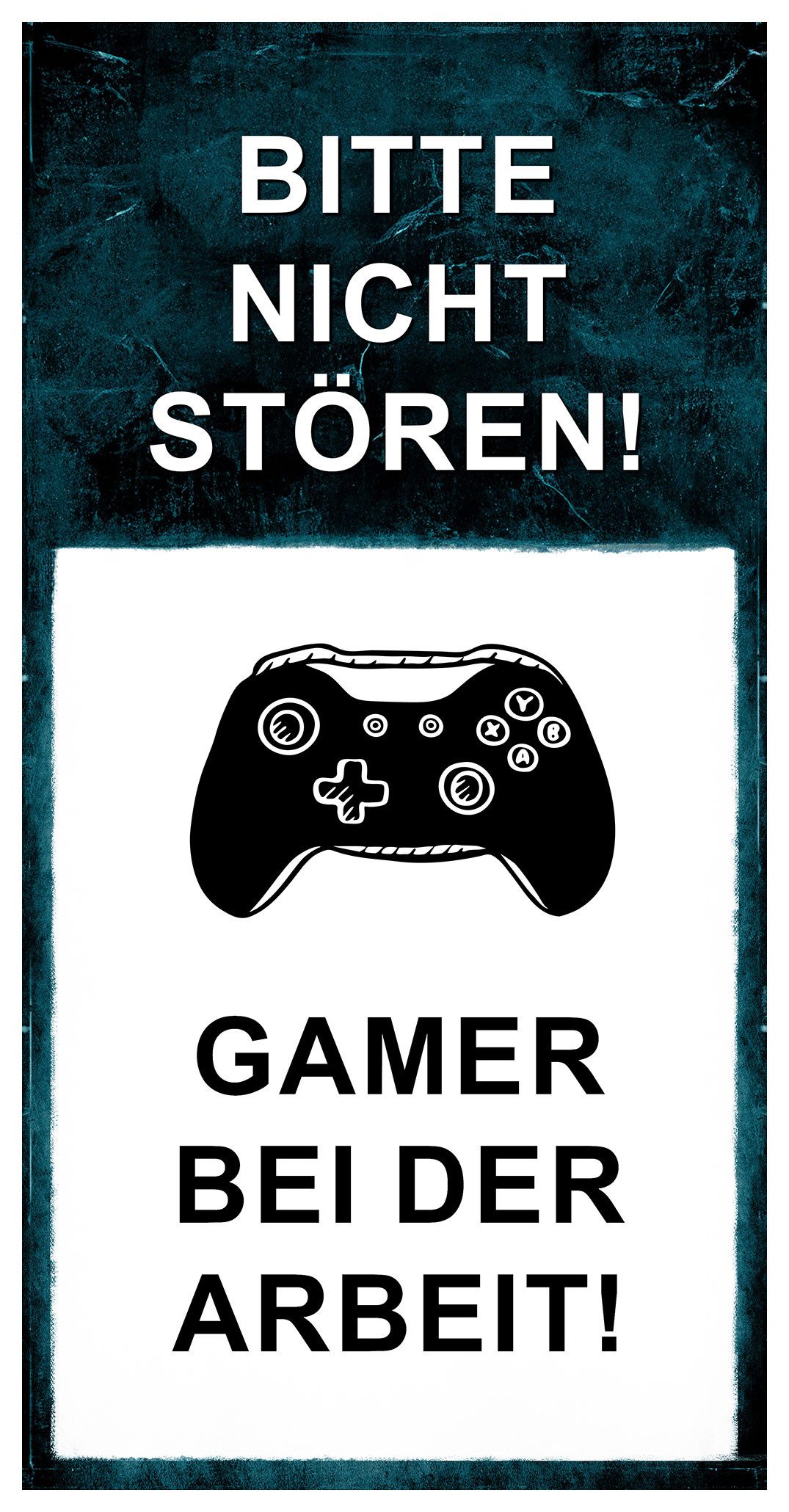 Levandeo® Wandbild, Wandbild 20x40cm Gamer Spruch günstig online kaufen