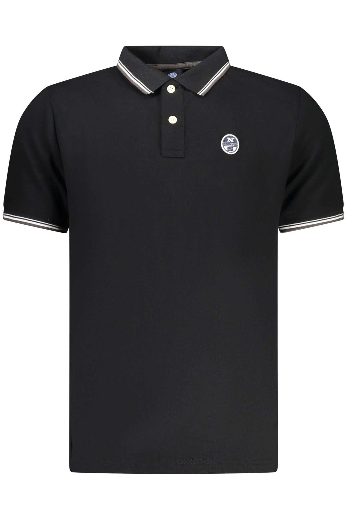 North Sails Poloshirt Herren Kurzarm-Polo in Schwarz mit Kontrastdetails