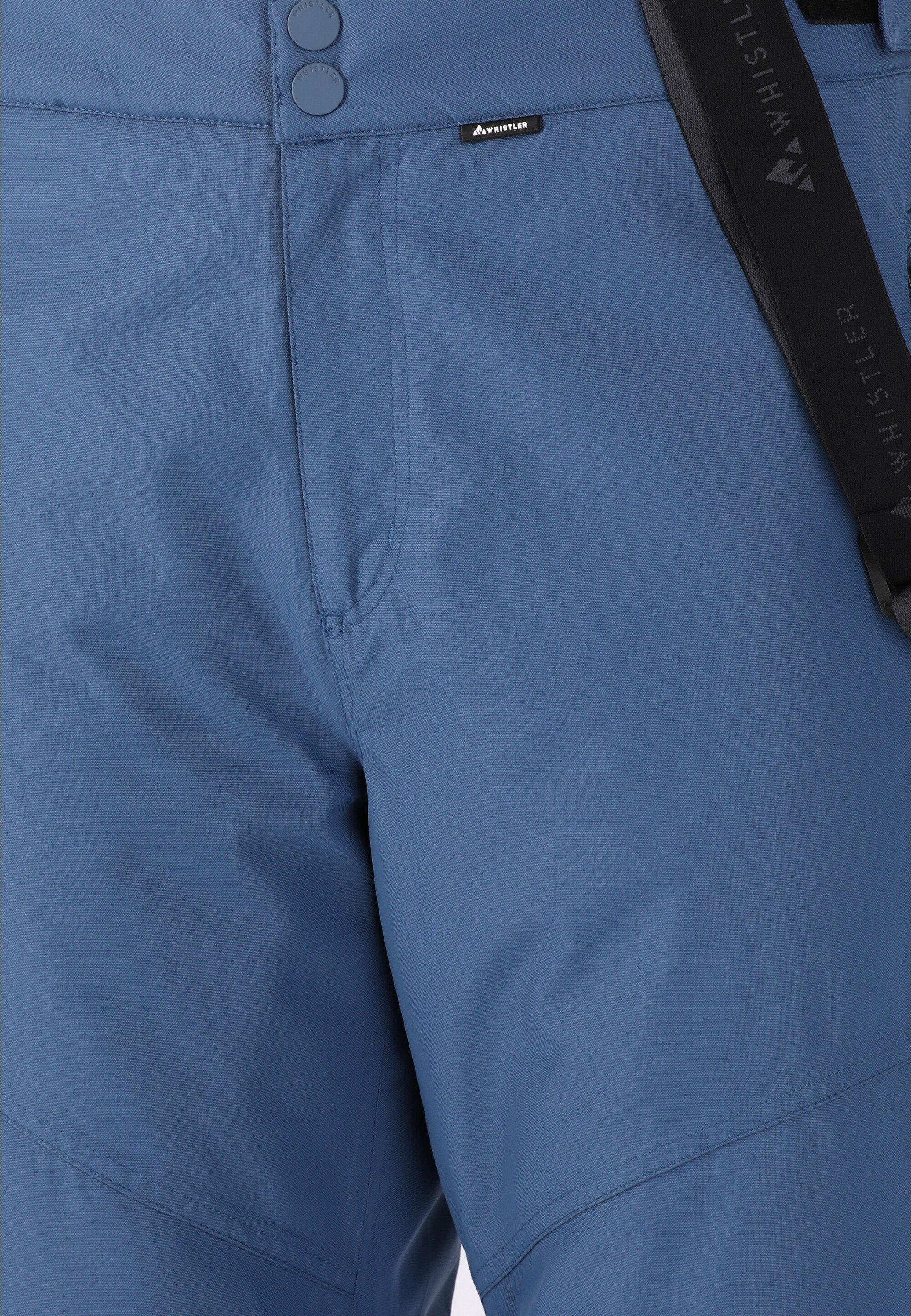 WHISTLER Skihose blau und wasserfester Drizzle Eigenschaft mit Hosenträgern