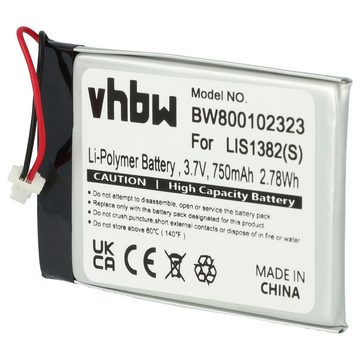 vhbw kompatibel mit Sony Portable Reader PRS-300BC, PRS-300, PRS-300SC, Akku Li-Polymer 750 mAh (3,7 V)