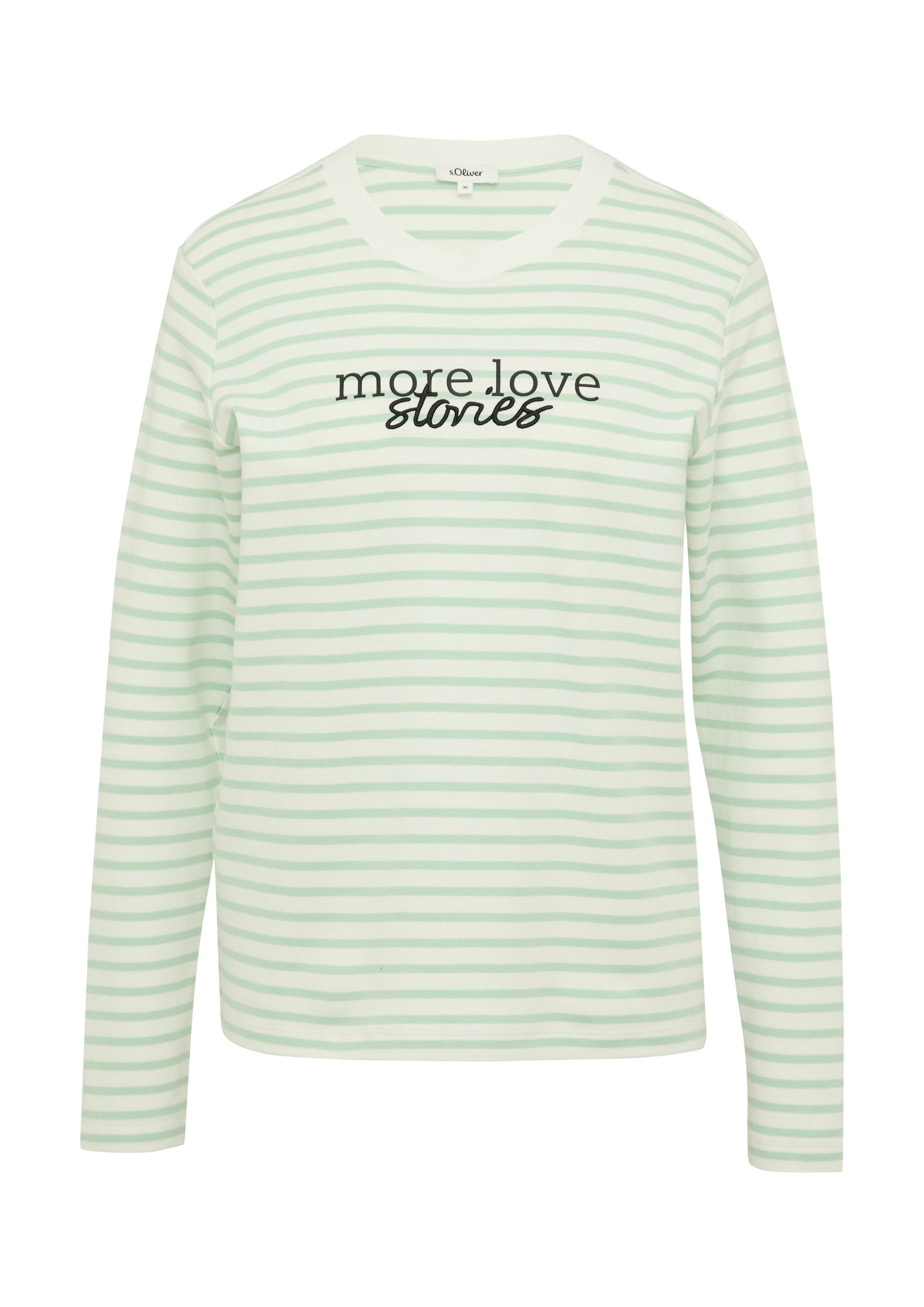 s.Oliver Langarmshirt T-Shirt Gestreiftes Langarmshirt im günstig online kaufen