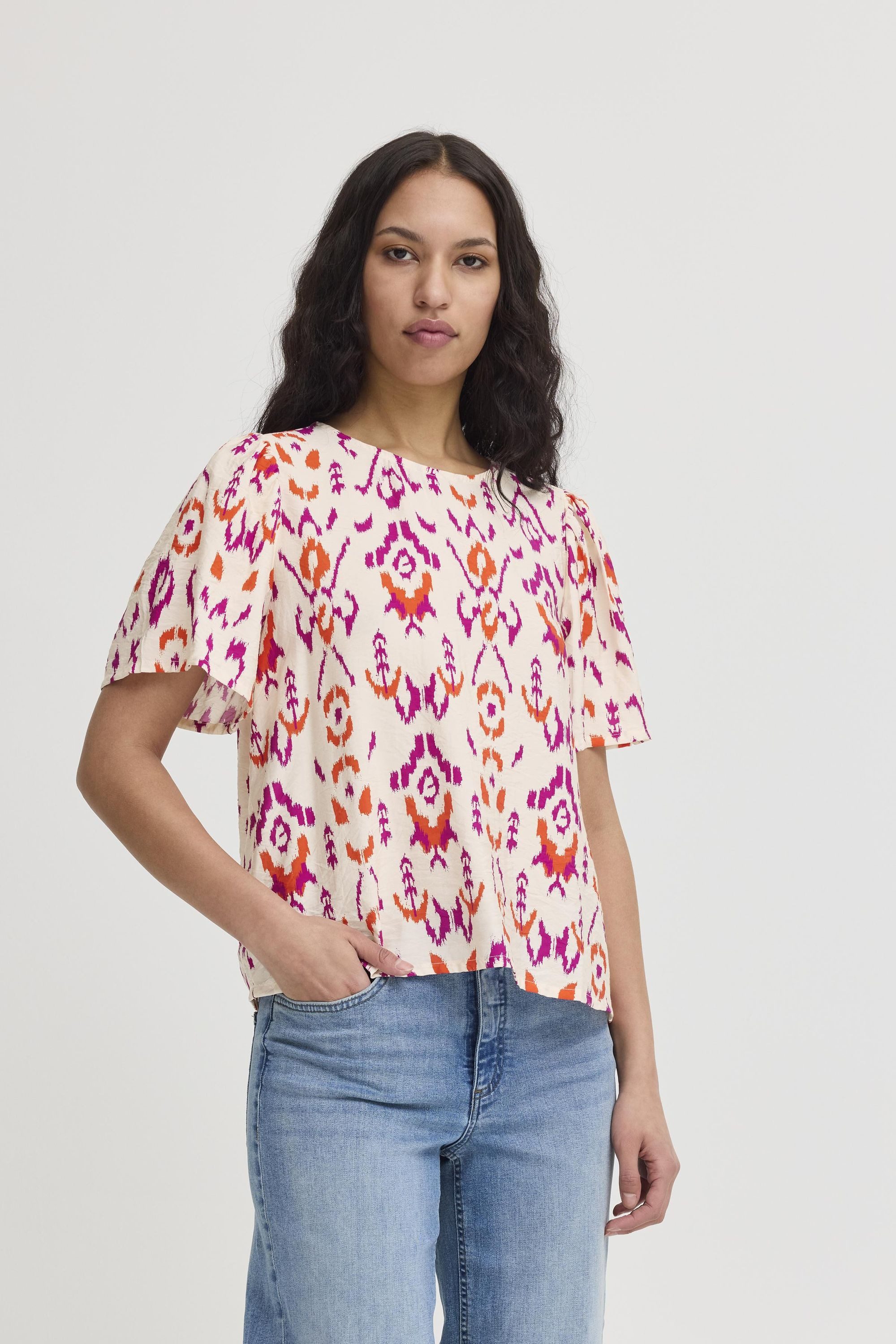 Ichi Kurzarmbluse IXHARPER Modische Bluse mit günstig online kaufen