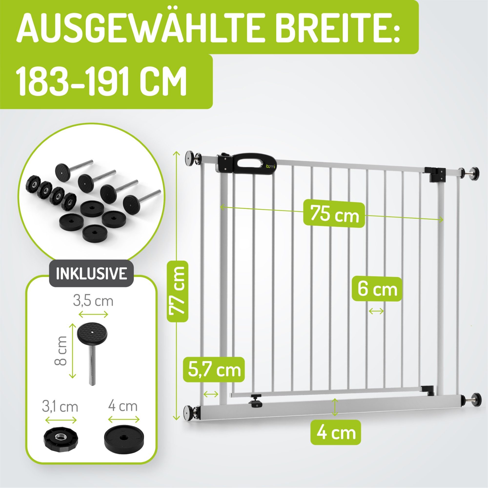BOMI Türschutzgitter Treppengitter zum Klemmen Merle günstig online kaufen