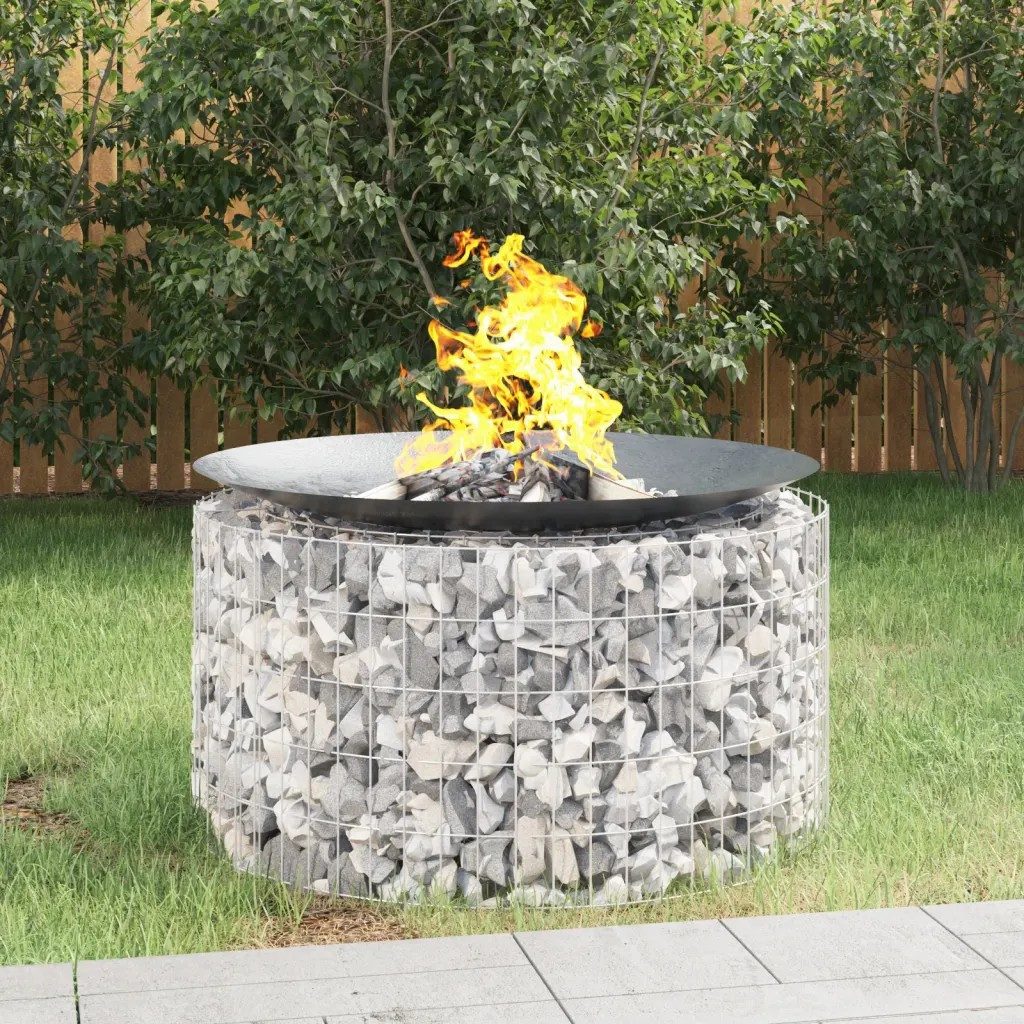vidaXL Gartenkamin vidaXL Gabionen-Feuerstelle Ø 100 cm Verzinktes Eisen