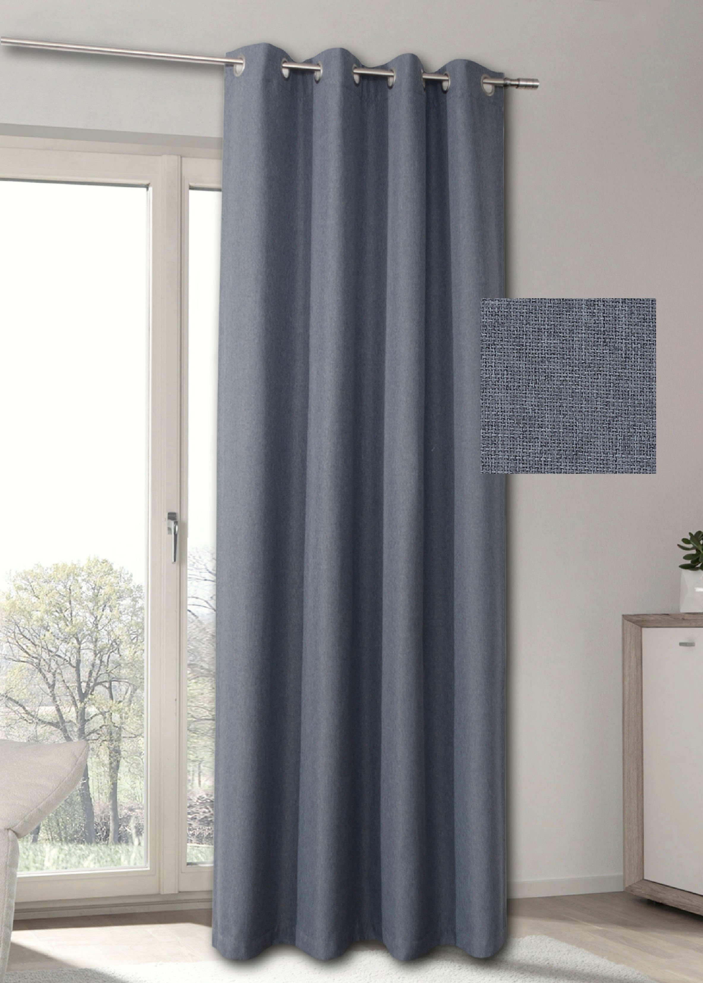 my home Vorhang MAILAND, Ösen (1 günstig online kaufen